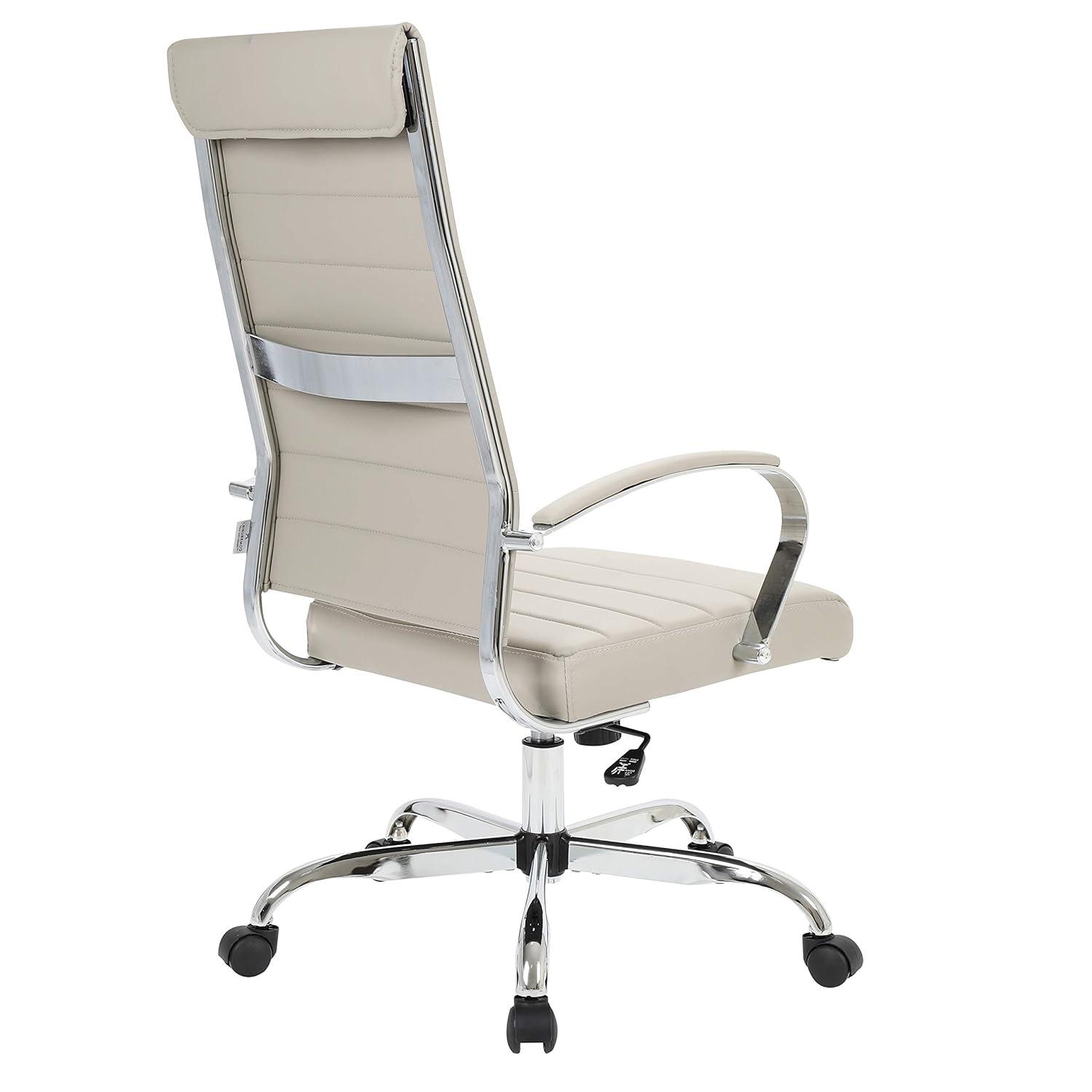 LeisureMod Benmar Modern High Back Leather Office Chair