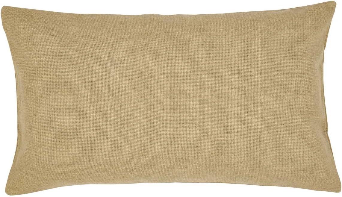 Tan Cotton Burlap King Sham with Button Closures