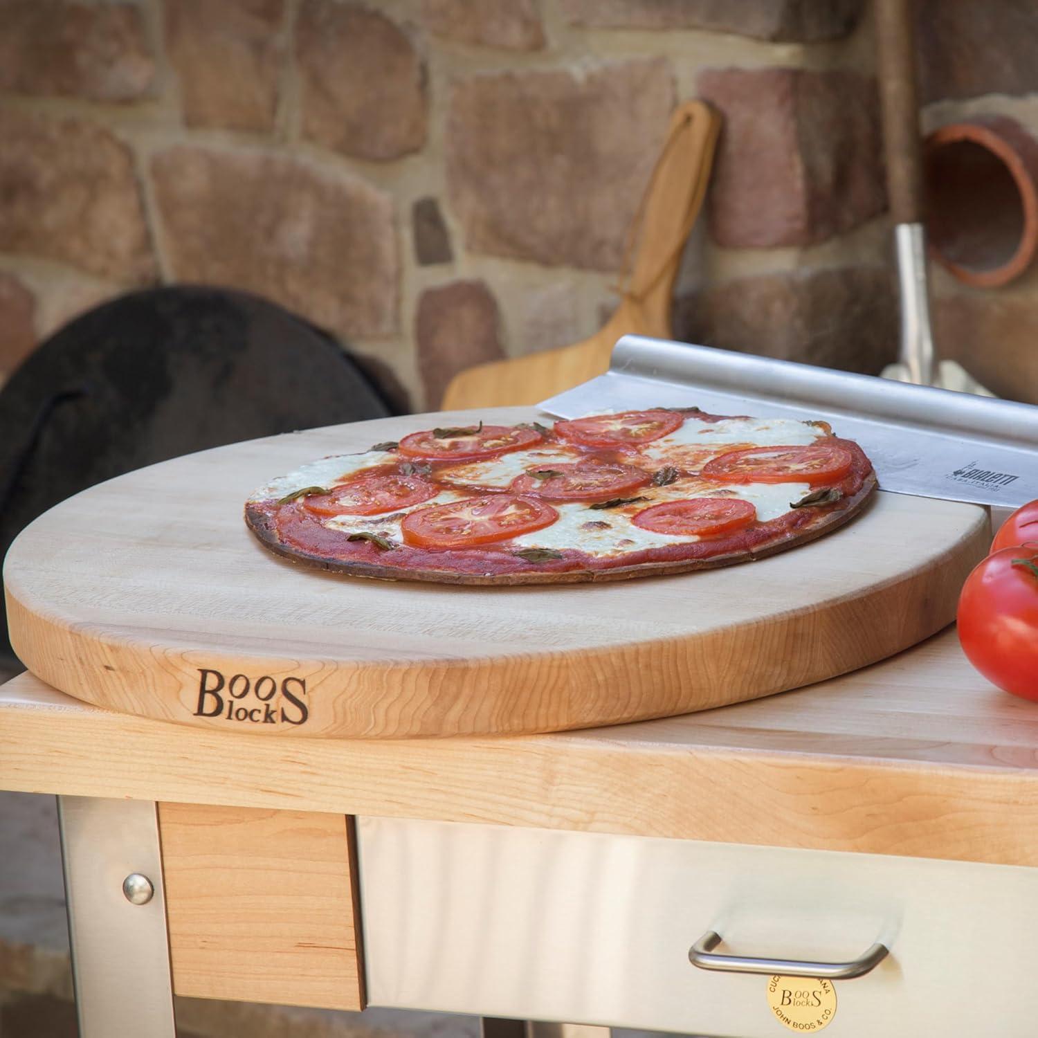 John Boos John Boos 18" Round Cutting Board, 1.5" Edge Grain