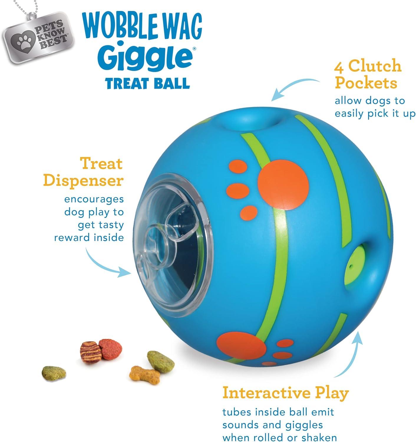 Pets Know Best Wobble Wag Giggle Dog Treat Dispenser Ball Toy