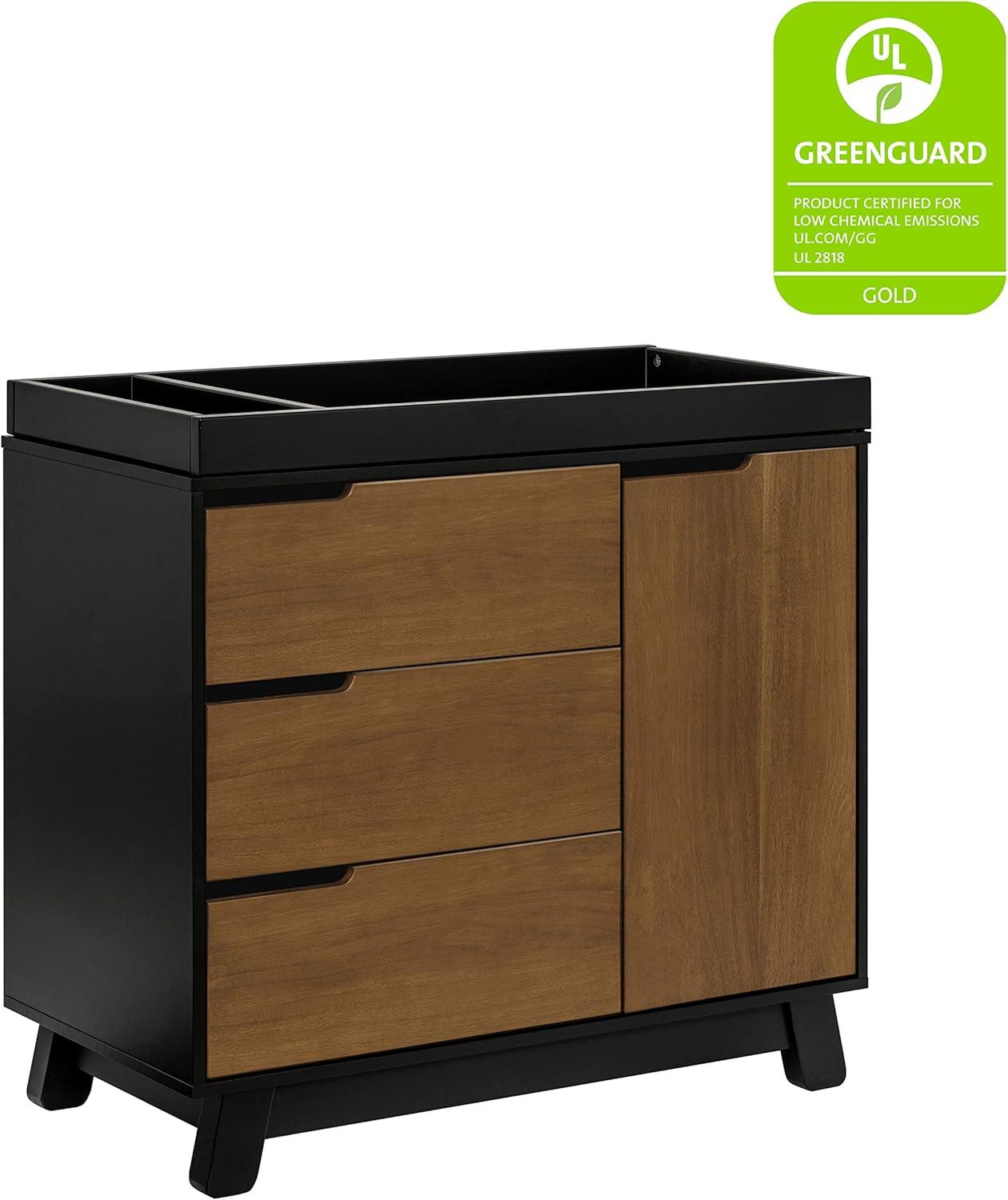 Babyletto Hudson 3-Drawer Changer Dresser with Removable Changing Tray - Gray/White