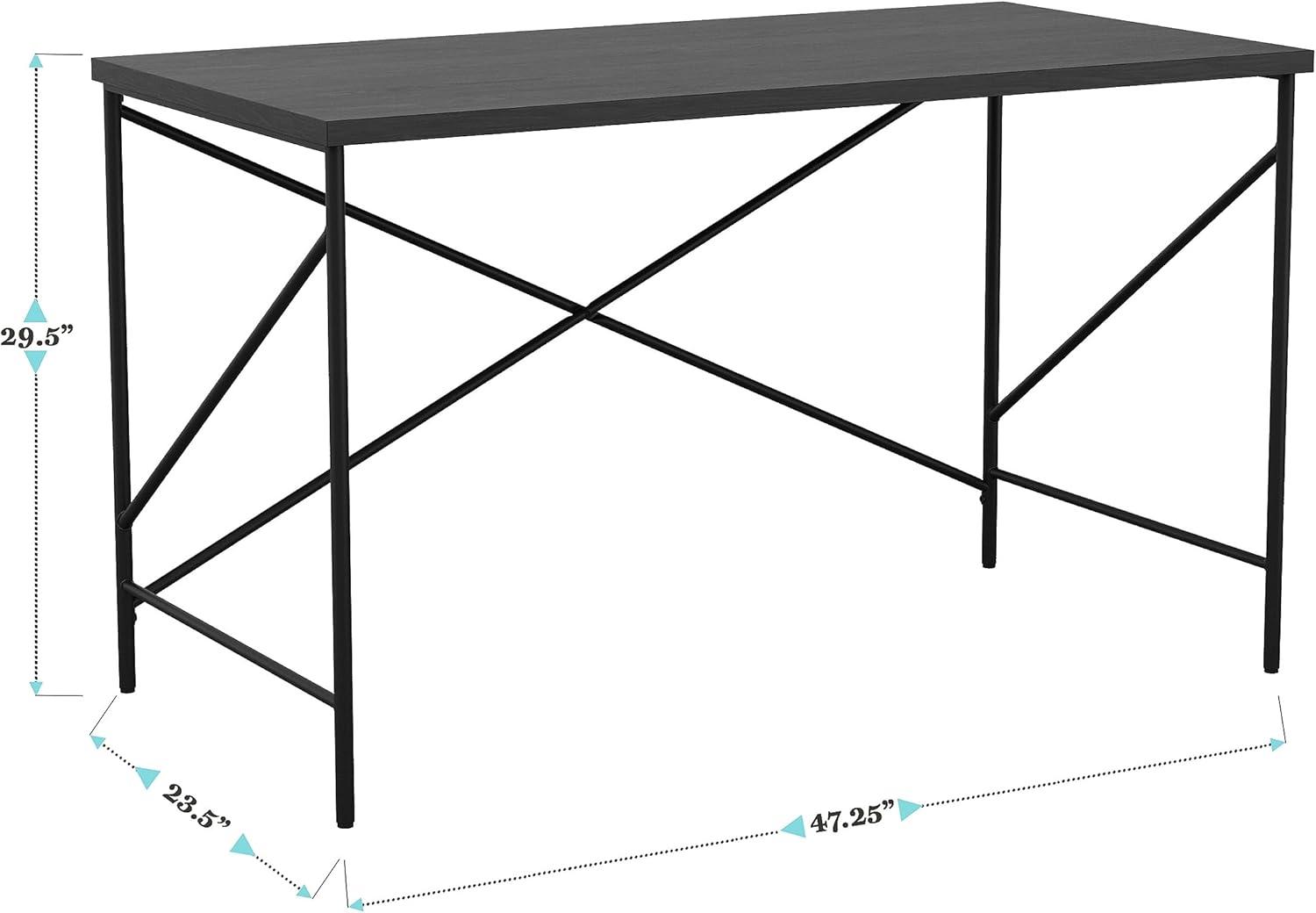 Miller Martha Stewart Home Office Parsons Desk with Metal X-Frame