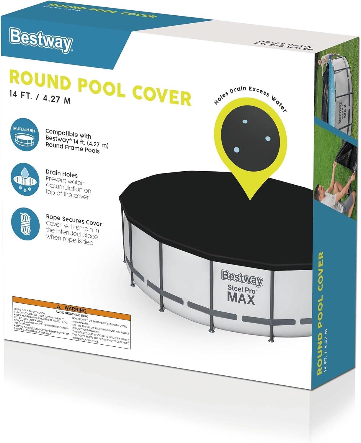Bestway Bestway Flowclear Round 14' Pool Cover for Above Ground Frame Pools (Cover Only)