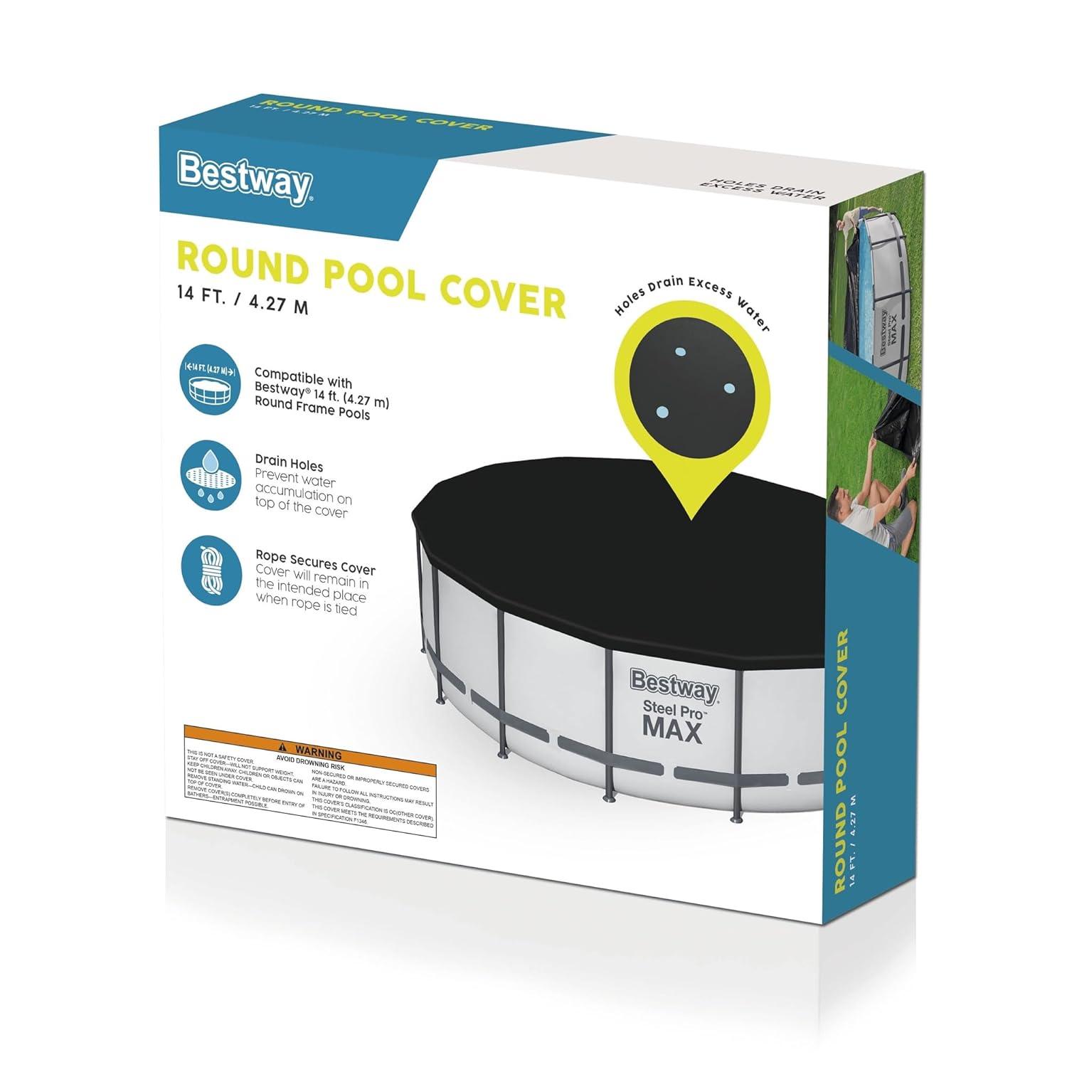 Bestway Bestway Flowclear Round 14' Pool Cover for Above Ground Frame Pools (Cover Only)