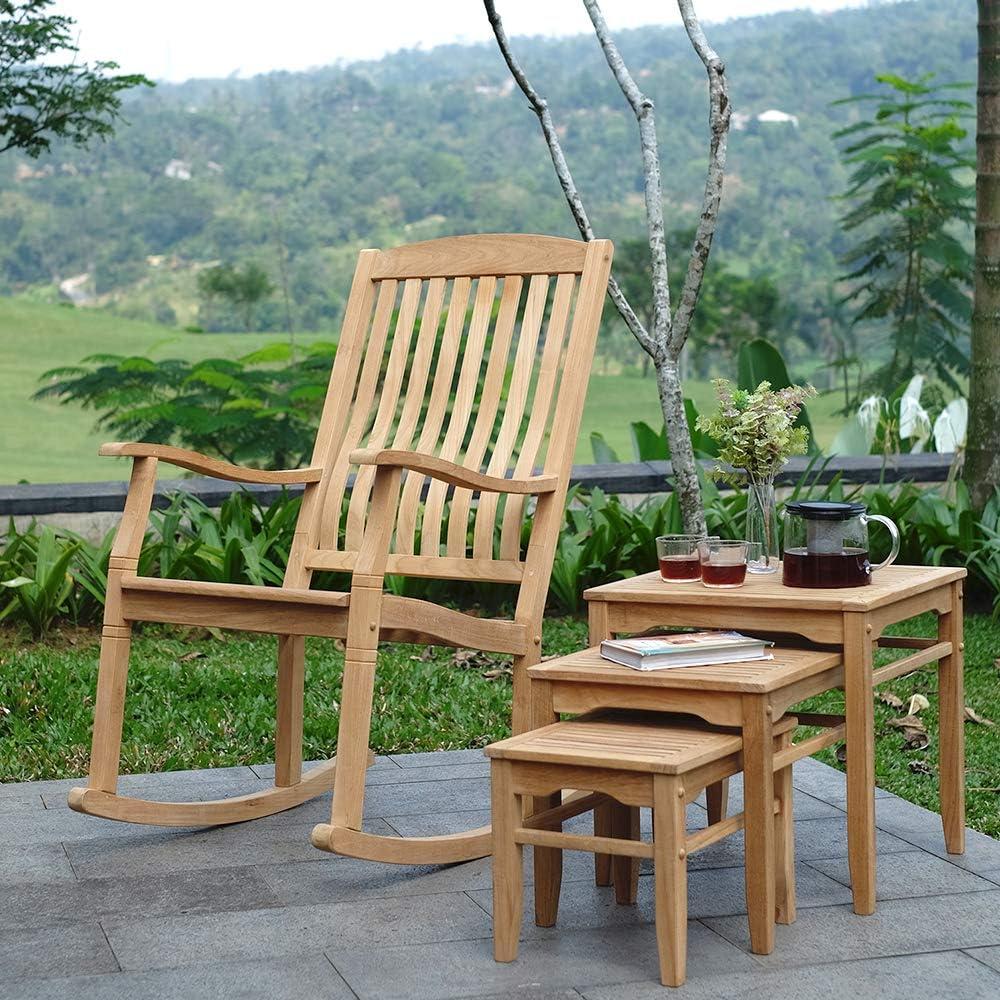 Solid Teak Wood Arie Outdoor Rocking Chair