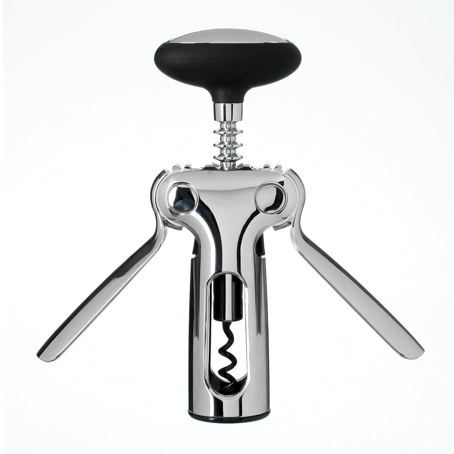 OXO Winged Corkscrew Soft Knob Smooth Gliding Steel Wine Bottle Cork Opener
