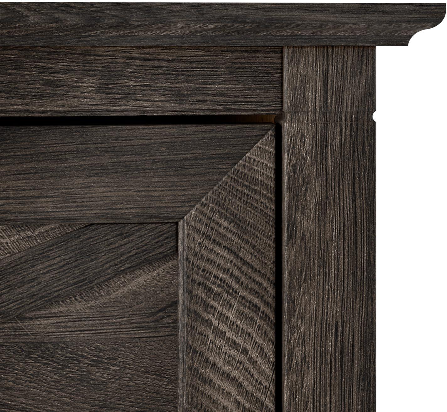 Bush Furniture Key West Lateral File Cabinet, 2 Drawer, Dark Gray Hickory