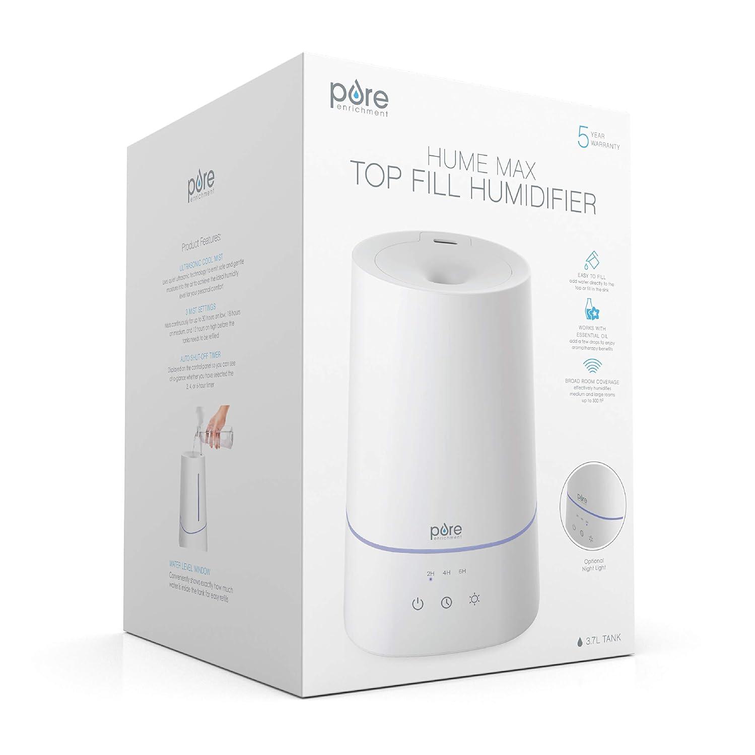 Pure Enrichment Pure Enrichment Hume 3.7 Gallons Cool Mist Ultrasonic Tabletop Humidifier for 300 Cubic Feet