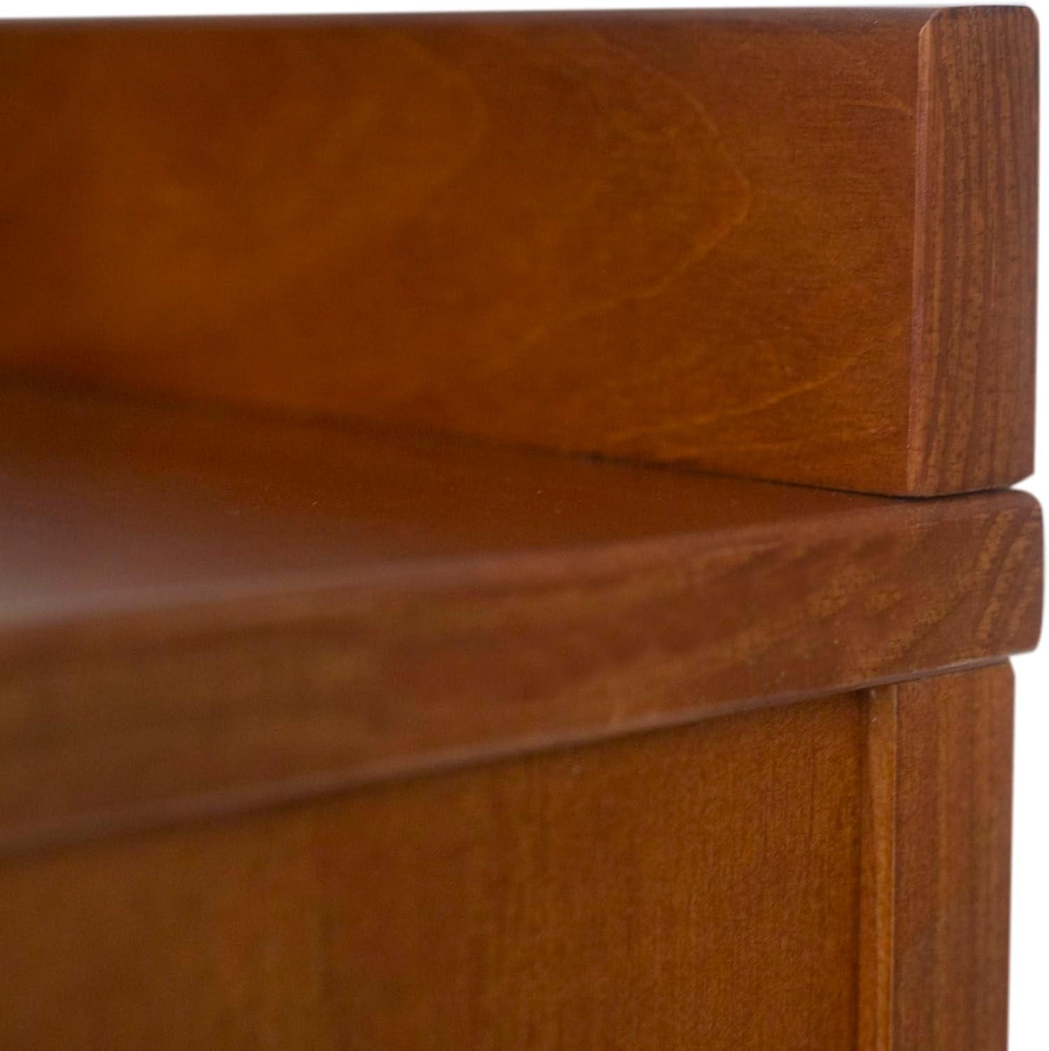 Memomad Cama Bali - Plataforma de Almacenamiento King Marco de Cama de Madera Resistente con Cajones y Más - Madera de Pino Macizo - sin Ruido - No Necesita Somier - Listones de Madera Incluidos (Cama Tamaño King, Madera Marrón Roble)