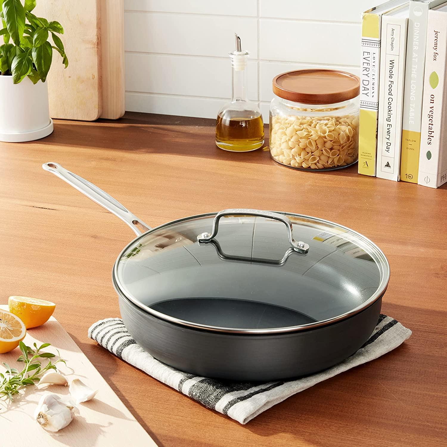 Cuisinart Chef's Classic Nonstick Hard Anodized 12" Deep Frying Pan with Cover
