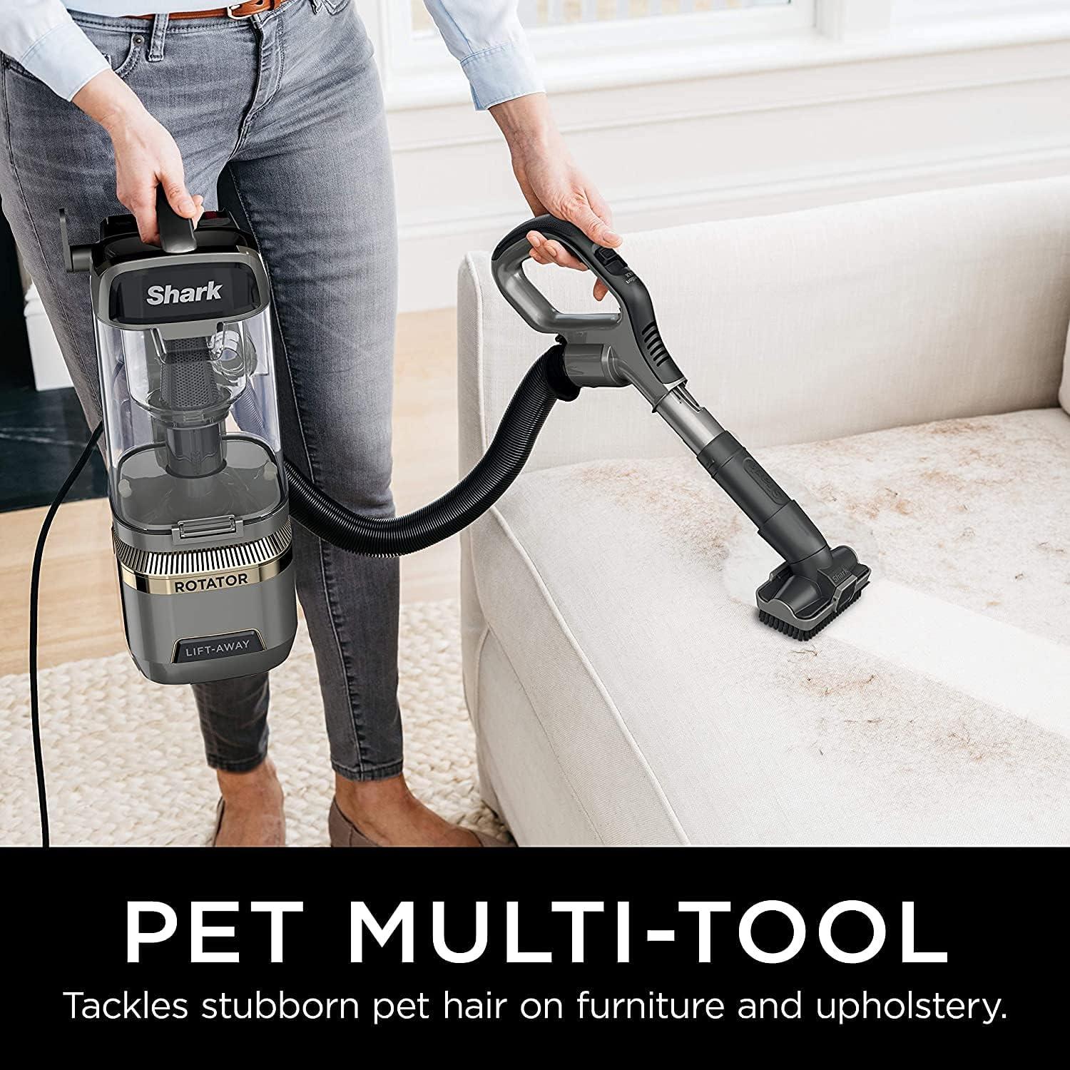 Shark Rotator Vacuum Vacuum with Self Brushroll Powerful Pet Hair Pickup and HEPA Filter, Lift-Away Upright w/Duo Clean, Silver