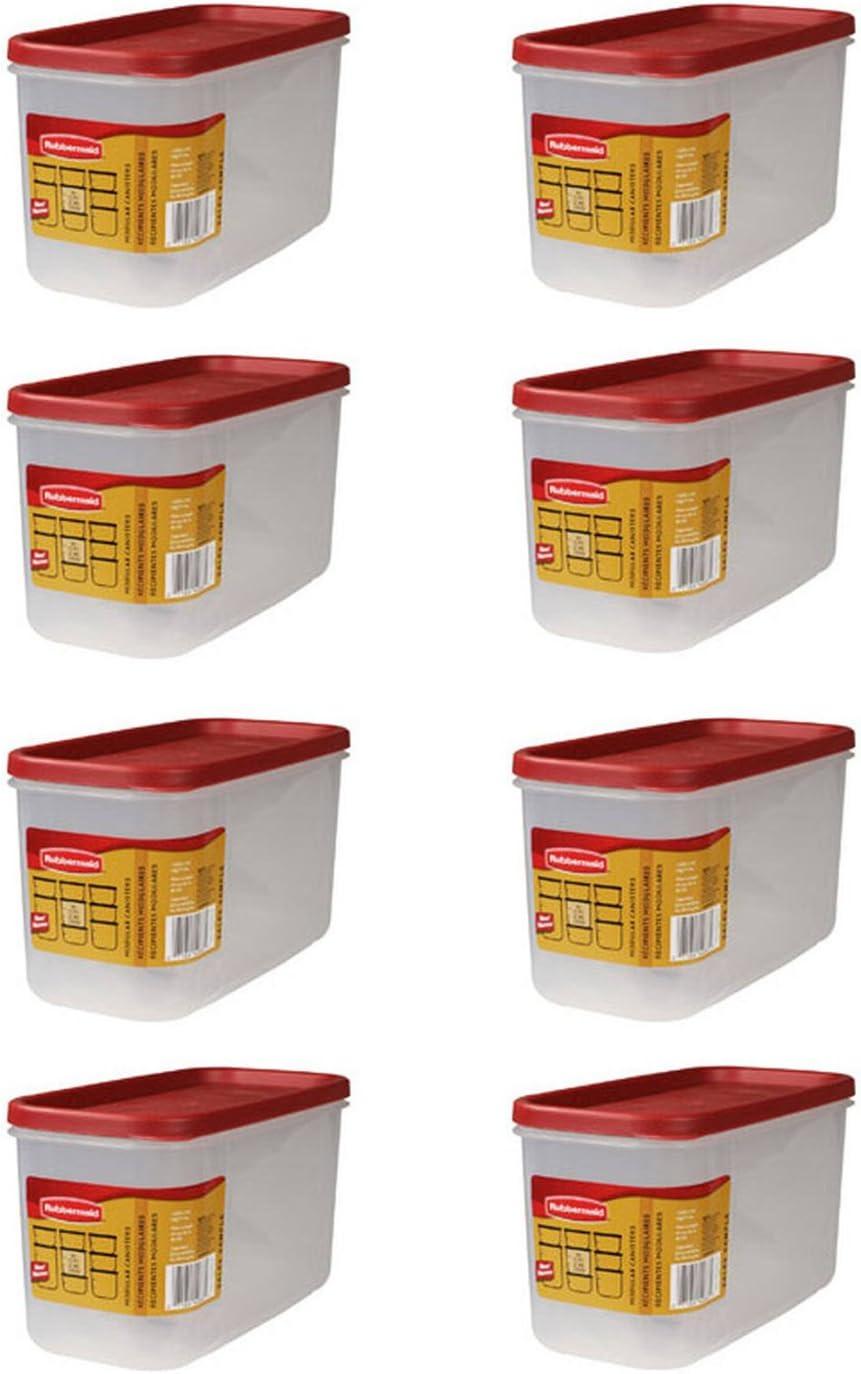 Red BPA-Free 5-Cup Plastic Food Storage Canister