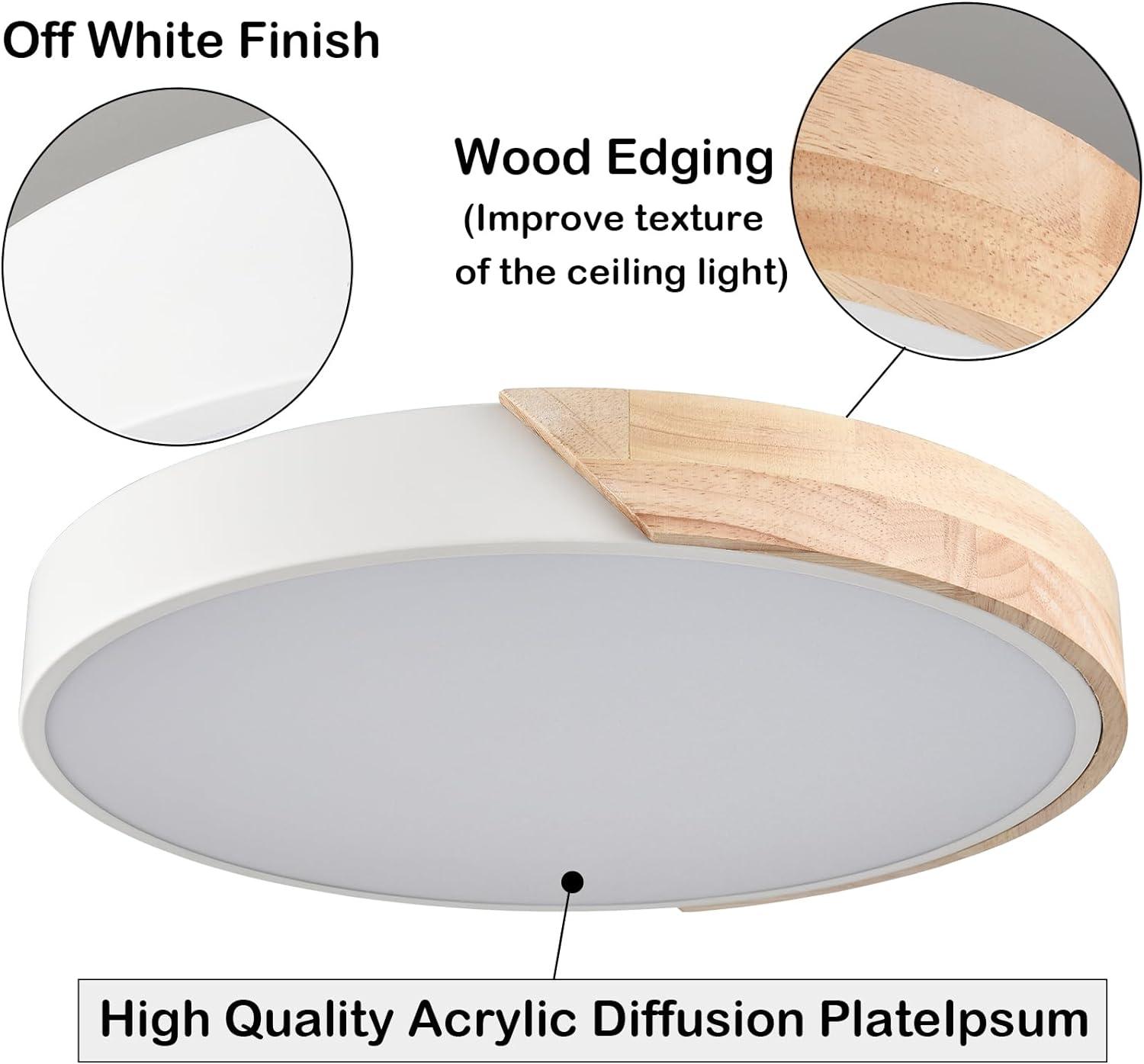 Modern White Flush Mount LED Ceiling Light Fixture