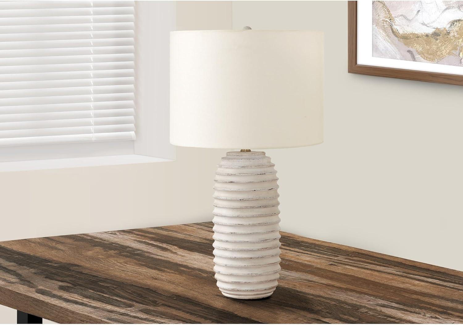 Monarch Specialties Lighting 28inchH Table Lamp Cream Resin Ivory / Cream Shade Transitional