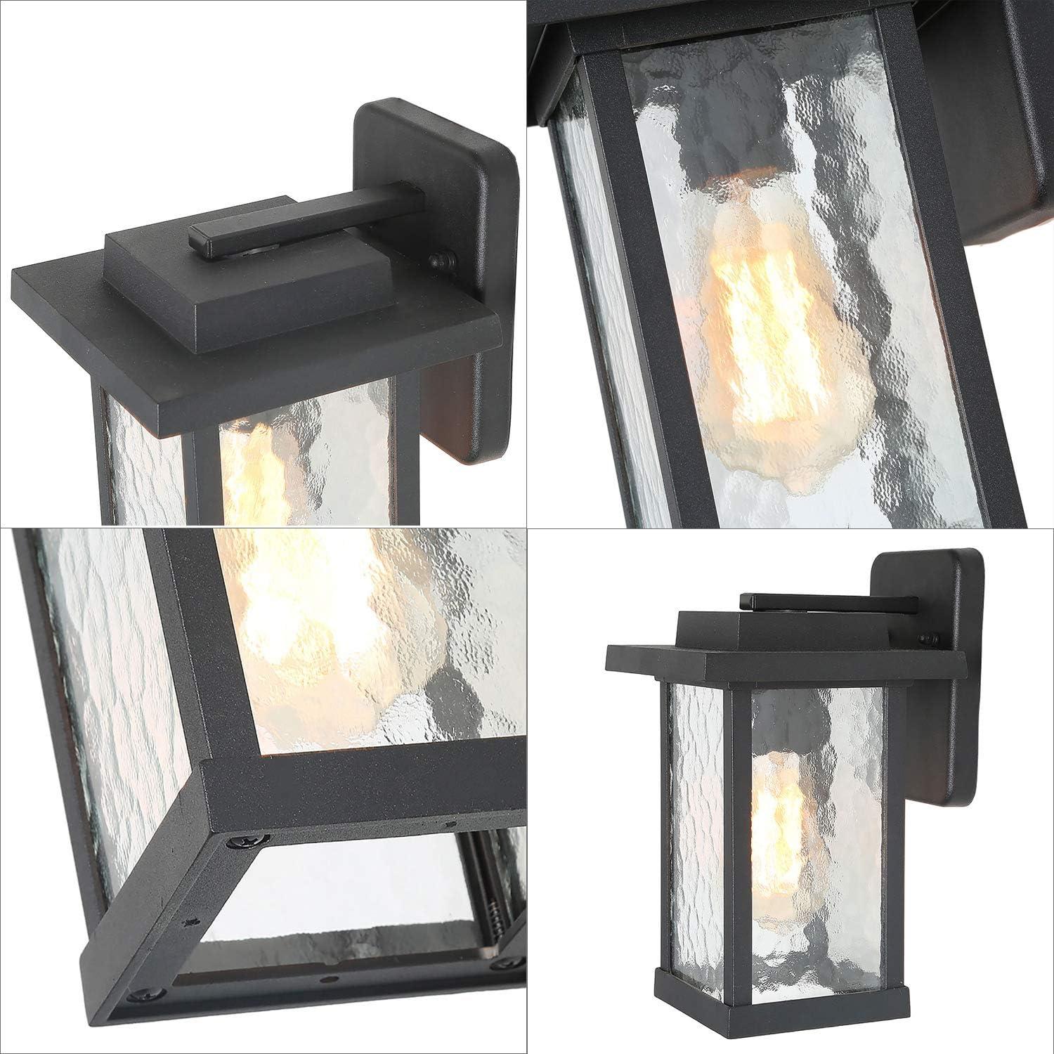 Sabrina Matte Black Dimmable LED Sconce with Rippled Glass