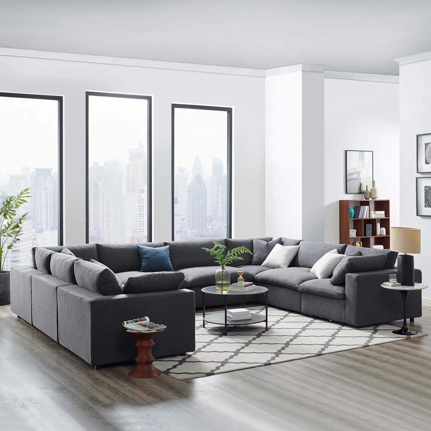 Modway Copper Grove Hrazdan Down-filled Over-stuffed 8-piece Sectional Sofa Set