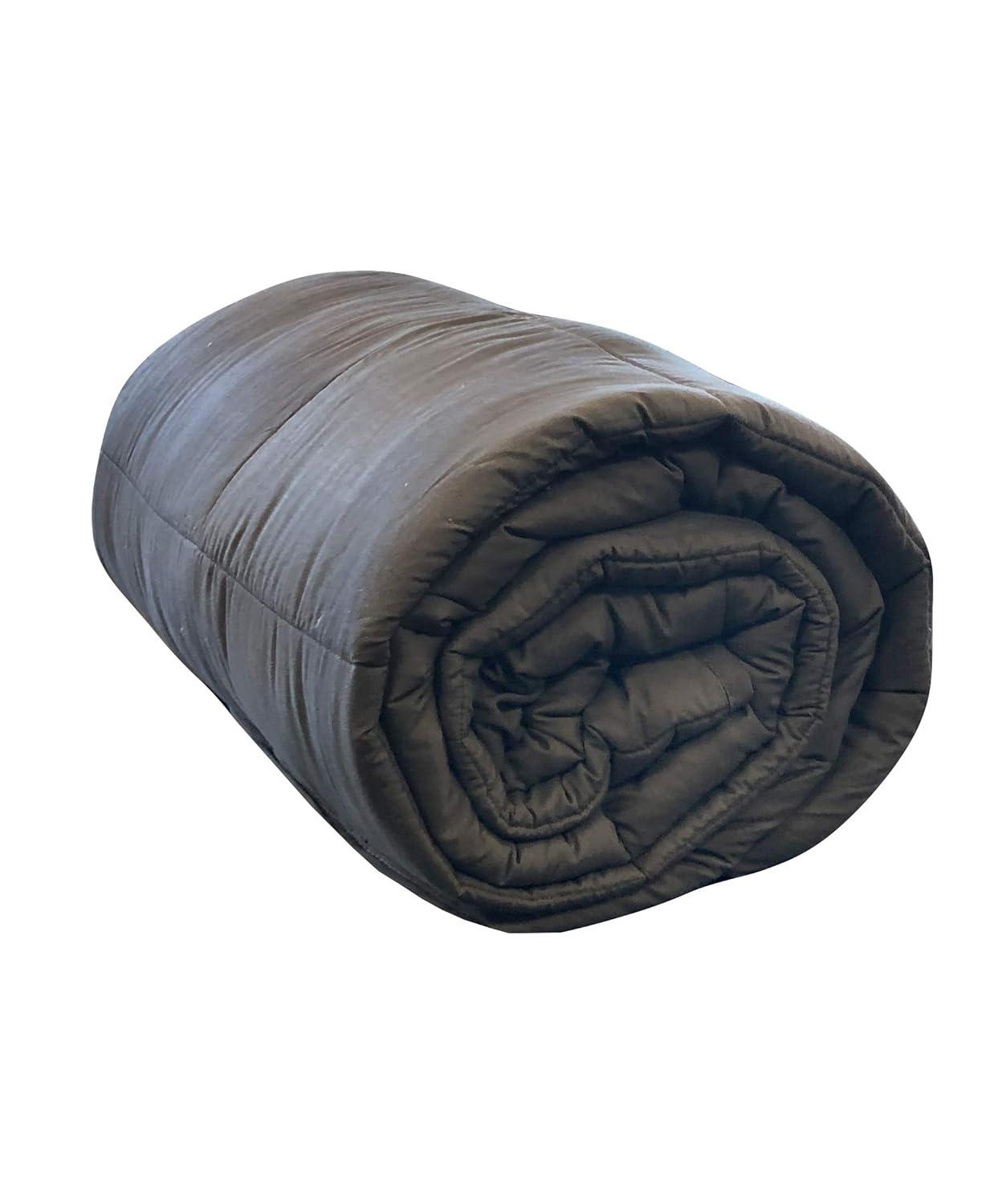 DreamLab 15lb Weighted Blanket with Washable Cover, Grey