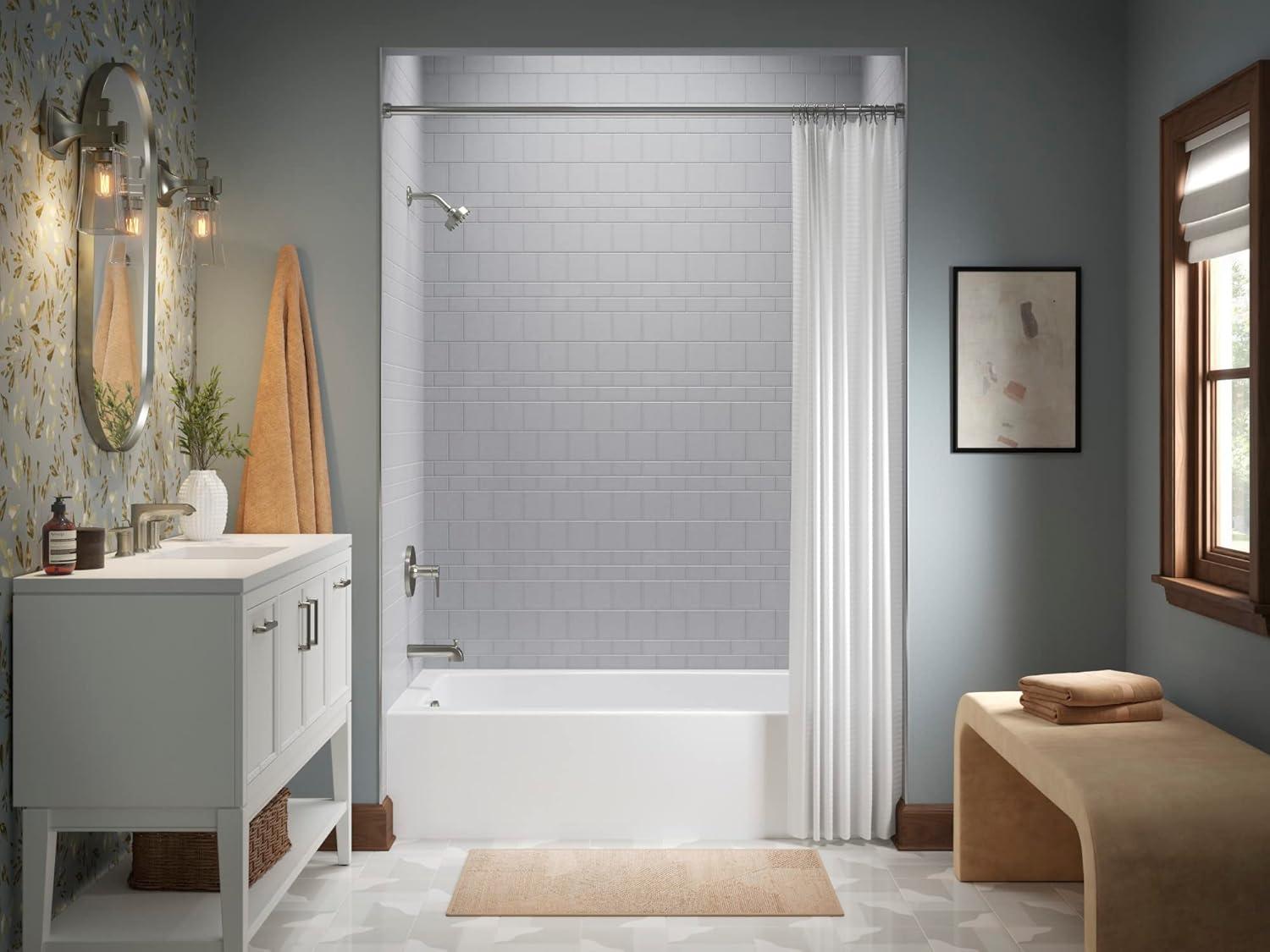 Entity 60 In. X 32 In. Alcove Bath With Right Drain