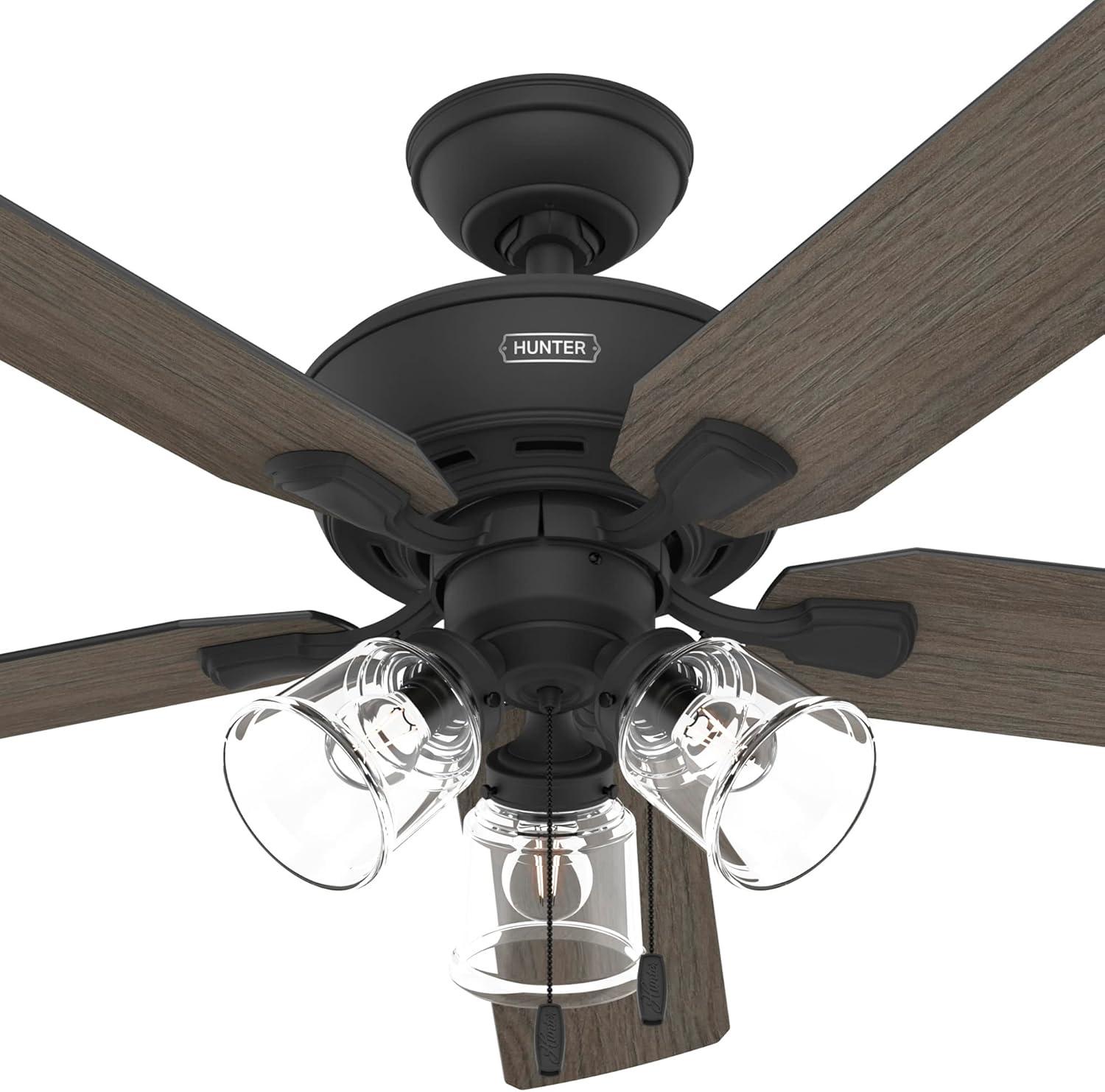 52" Rosner 5 - Blade Ceiling Fan With Lights and Pull Chains