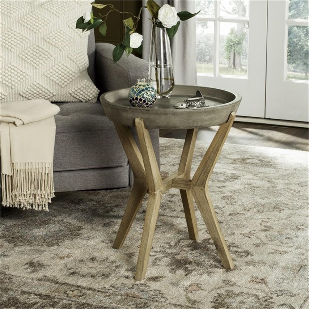 Celeste Indoor/Outdoor End Table - Dark Grey - Safavieh