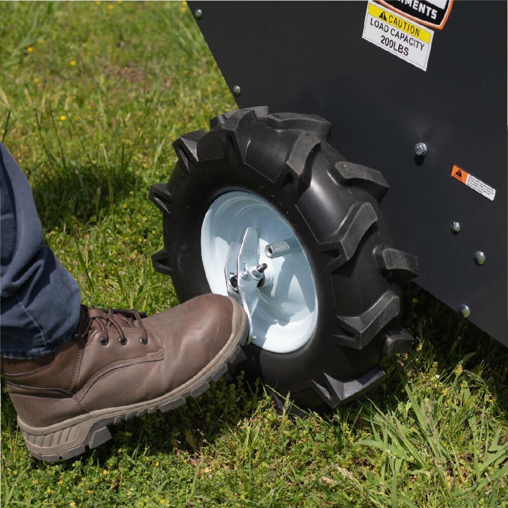 Titan Attachments Compact Manure Spreader, Rated 8.7 Cu. FT, Utility Tow-Behind ATV/UTV Lawn Tractor Spreader