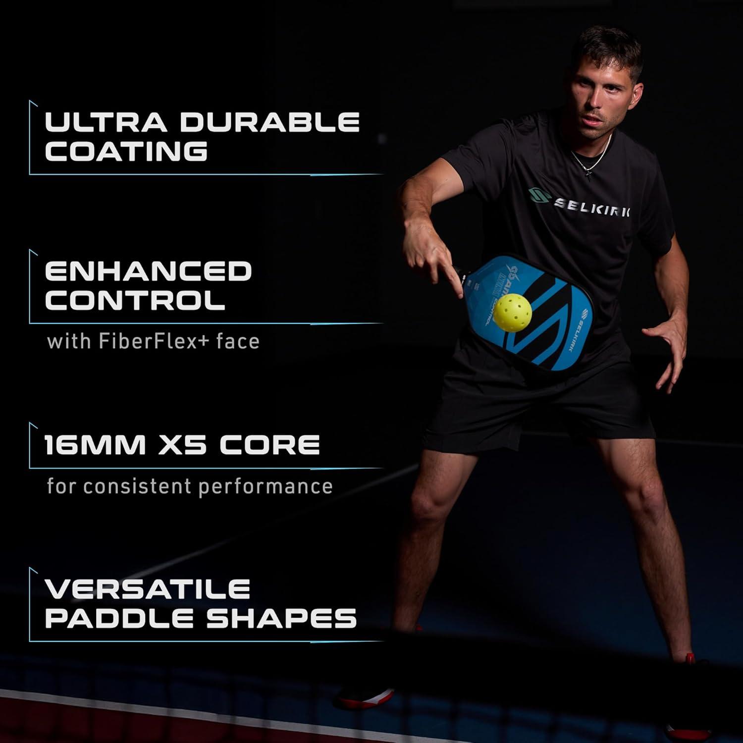 Selkirk Sport Amped Control Invikta Lightweight Pickleball Paddle - Blue