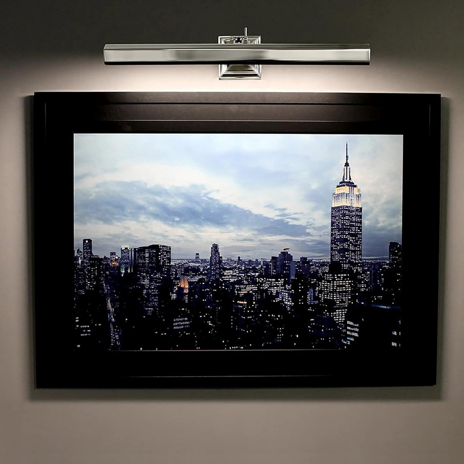 Polished Nickel Adjustable LED Wall Picture Light