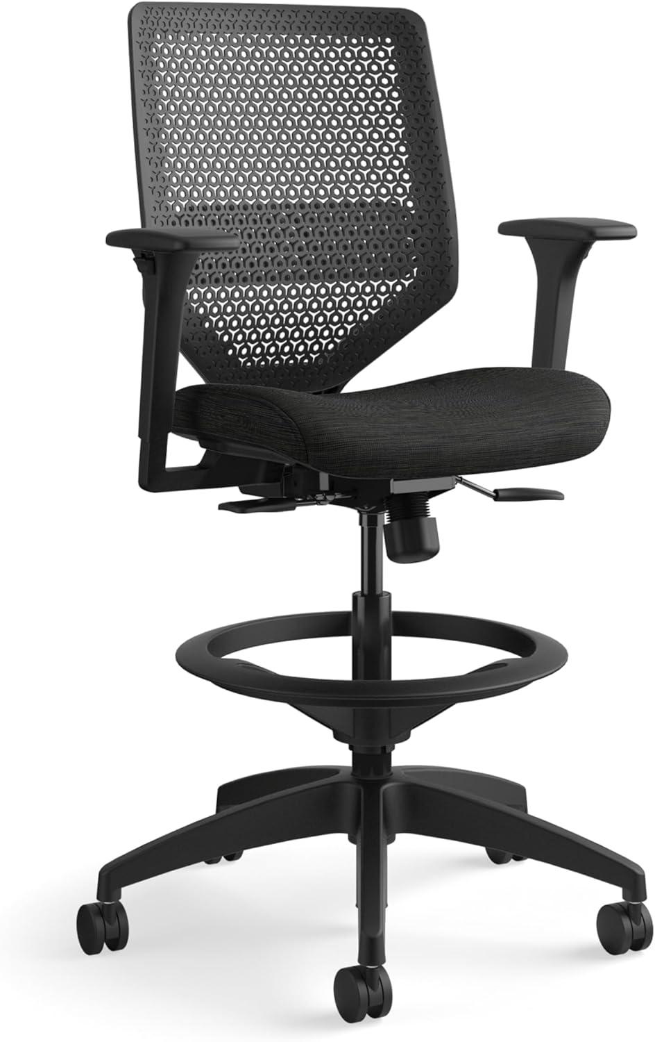 HON SVSR1ACLC10T Solve Mid-Back Task Stool with ReActiv Back