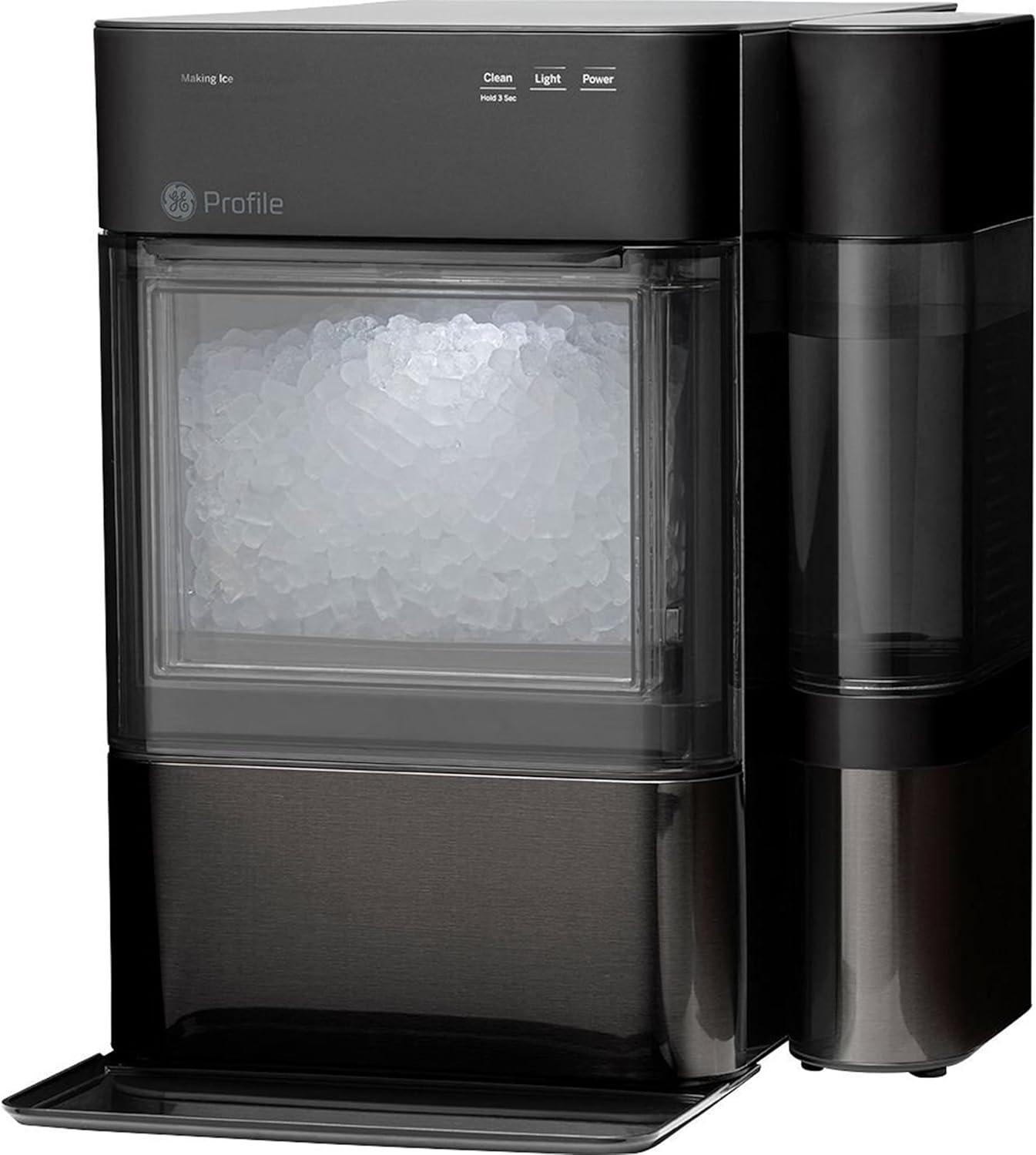 Black Stainless Steel Portable Nugget Ice Maker with WiFi