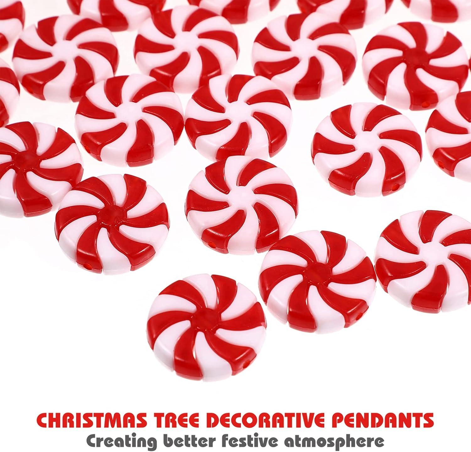 Gong KESYOO 50pcs Christmas Simulation Candies Decorations Christmas Tree Hanging Ornaments Acrylic Candy DIY Pendants