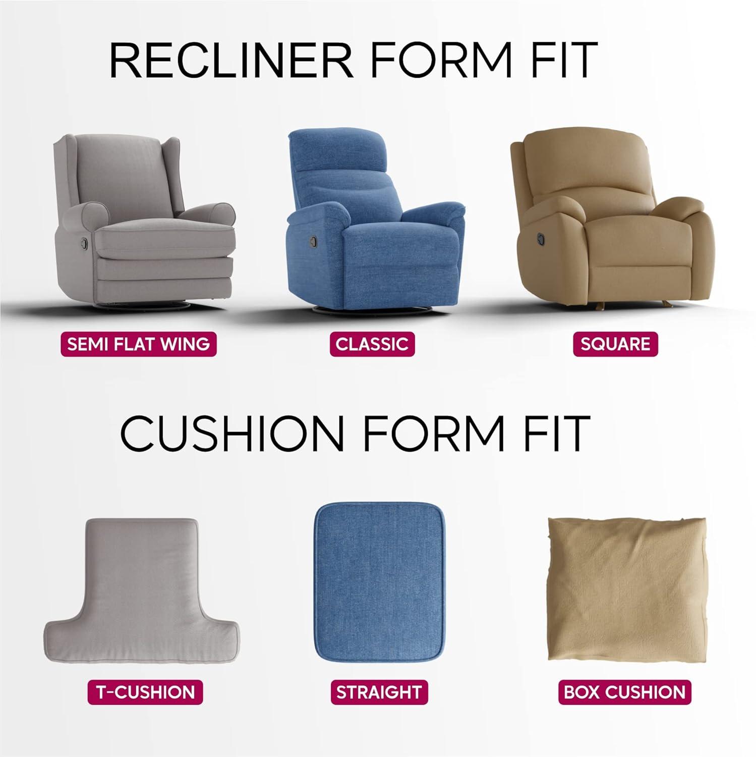 Stretchy Slipcover for Recliner Armchair - Italian Style & Premium Quality - Mille Righe Collection
