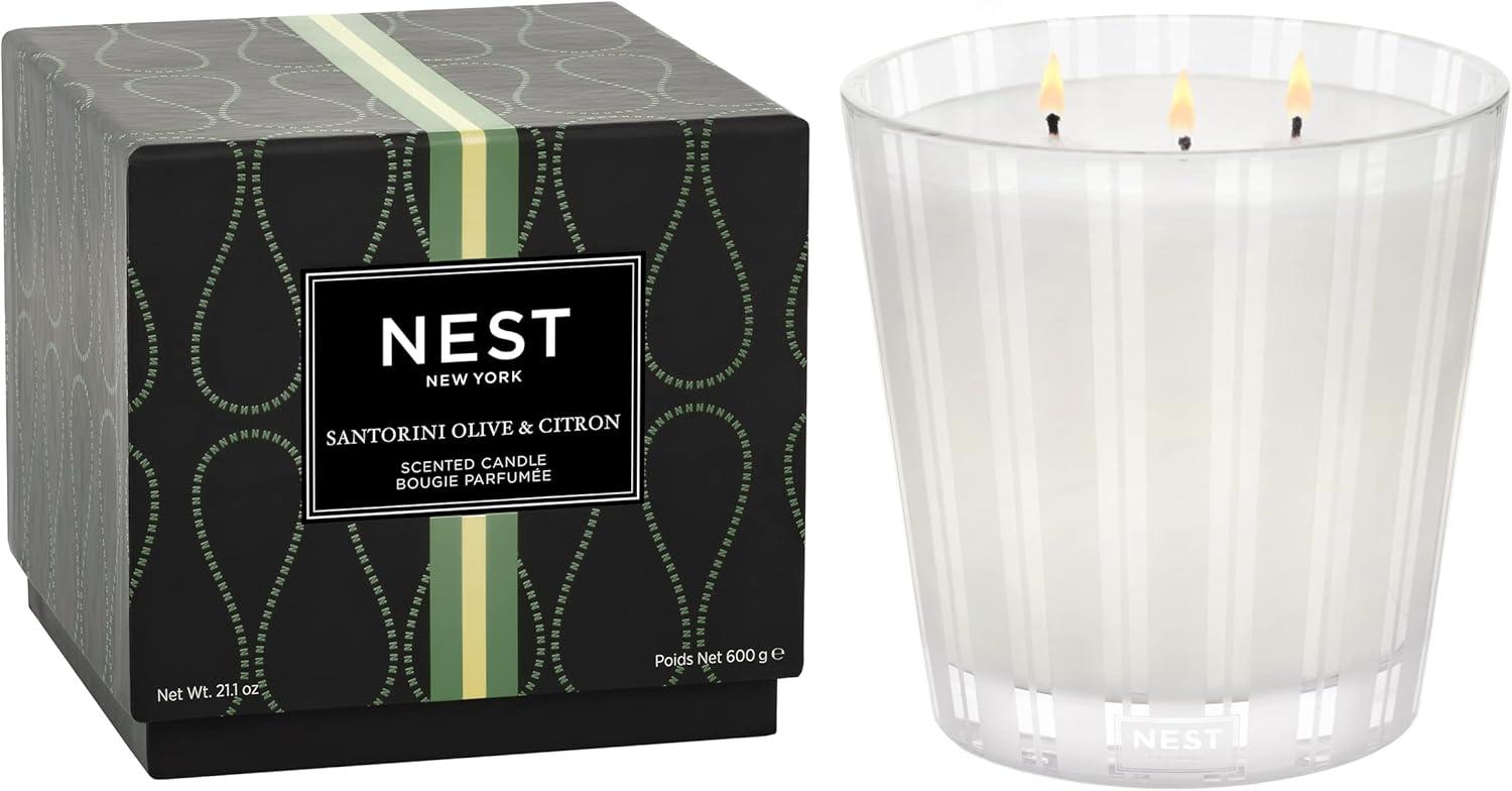 Santorini Olive & Citron Black Soy 3-Wick Candle