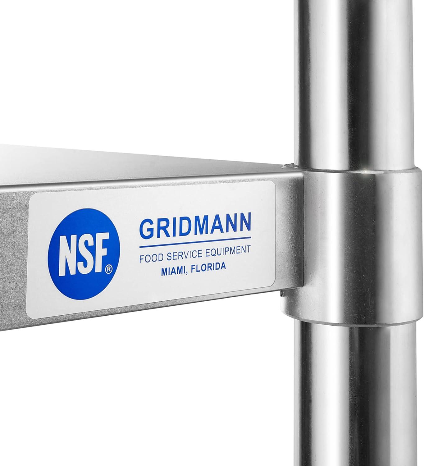 NSF Stainless Steel Commercial Prep Table By GRIDMANN