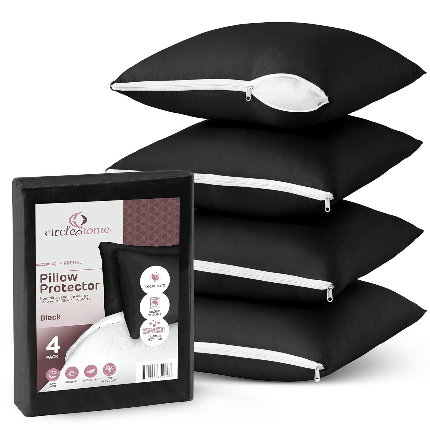 Circles Home, 100% Cotton Zippered Pillow Protector