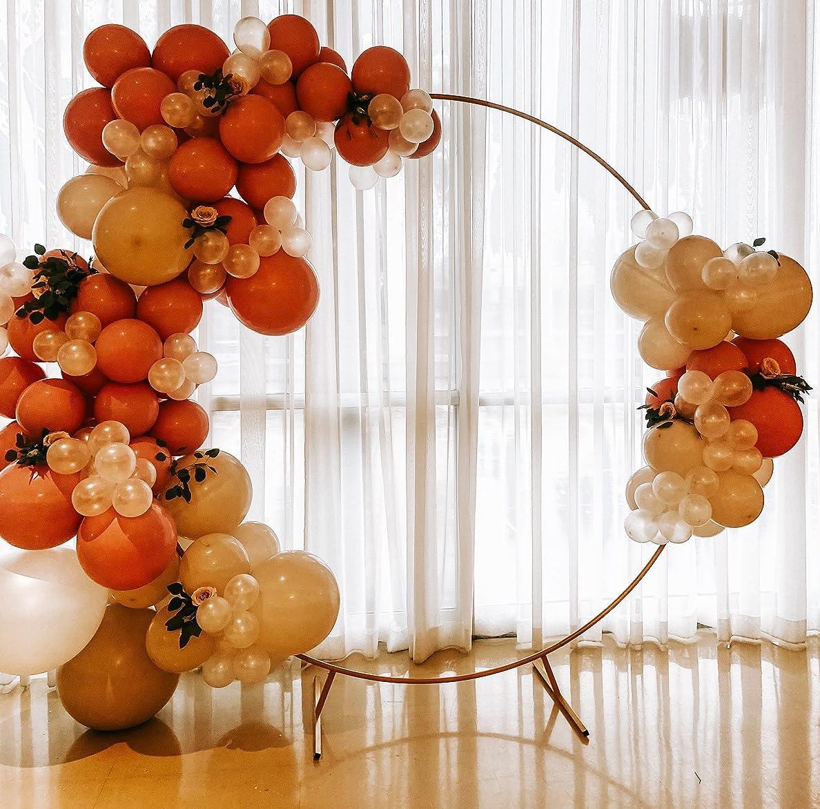 Wedding Arch Backdrop Stand, 6.6x6.6 FT Gold Wedding Arches for Ceremony Square Metal Balloon Arch Stand Garden Arbor Frame for Wedding Birthday Party Baby Shower Photo Booth Background Decoration