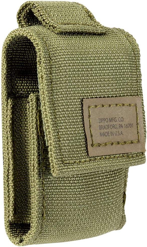Zippo Lighter with MOLLE Green Pouch, 1.44" x 2.25"