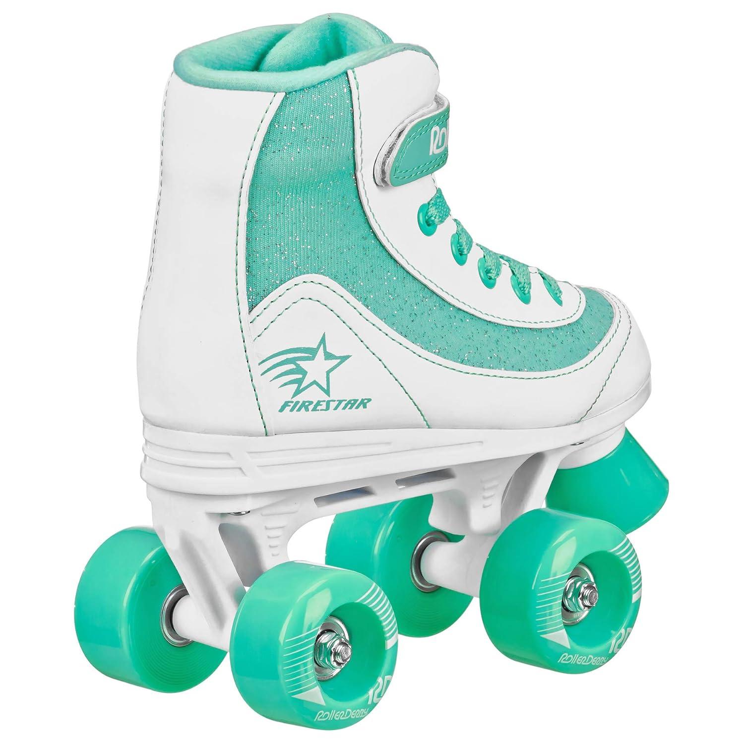 Roller Derby FireStar Youth Kids' Roller Skate - White/Mint (J13)