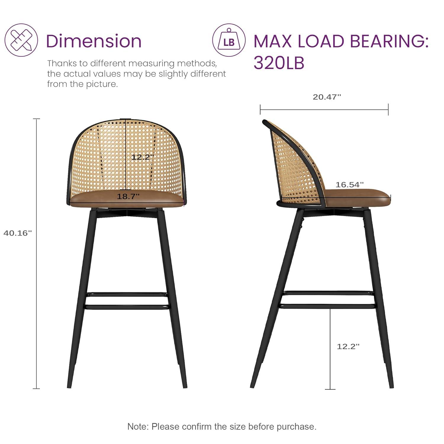 Bayou Breeze Upholstered Swivel Bar & Counter Stool (Set Of 2)