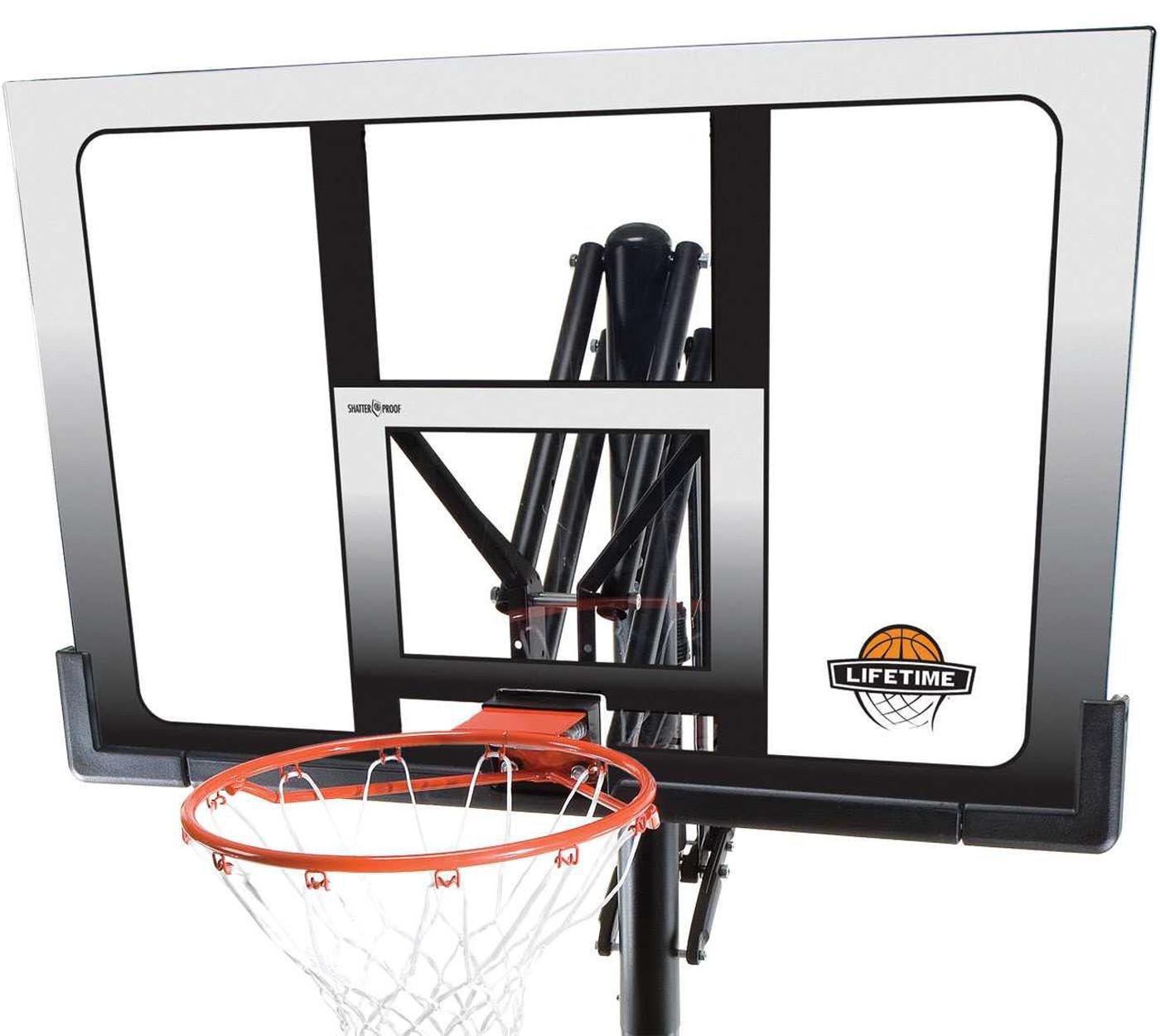 Lifetime Height Adjustable Outdoor 52" Steel Portable Full-Size Basketball Hop