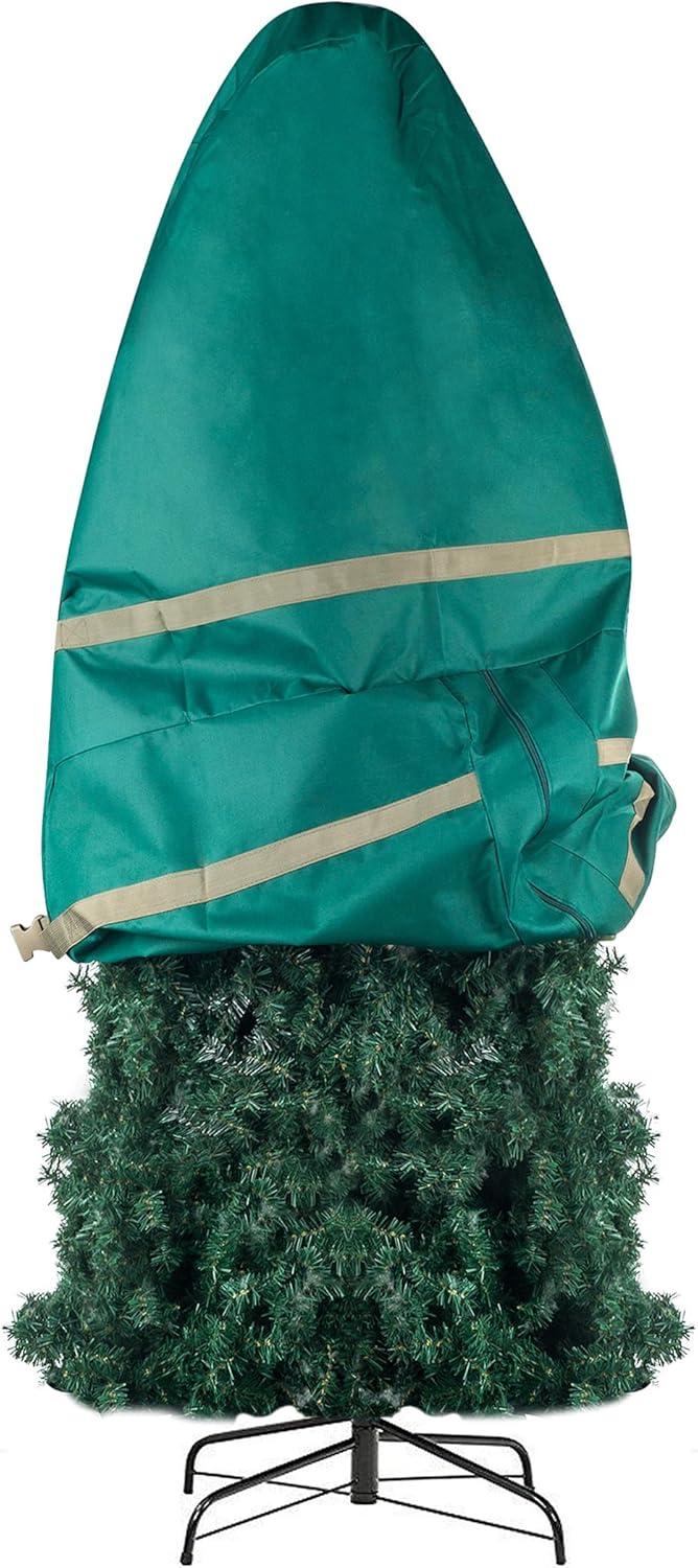Tiny Tim Totes Upright Canvas Christmas Tree Storage Bag for 7.5-Foot Trees, Green