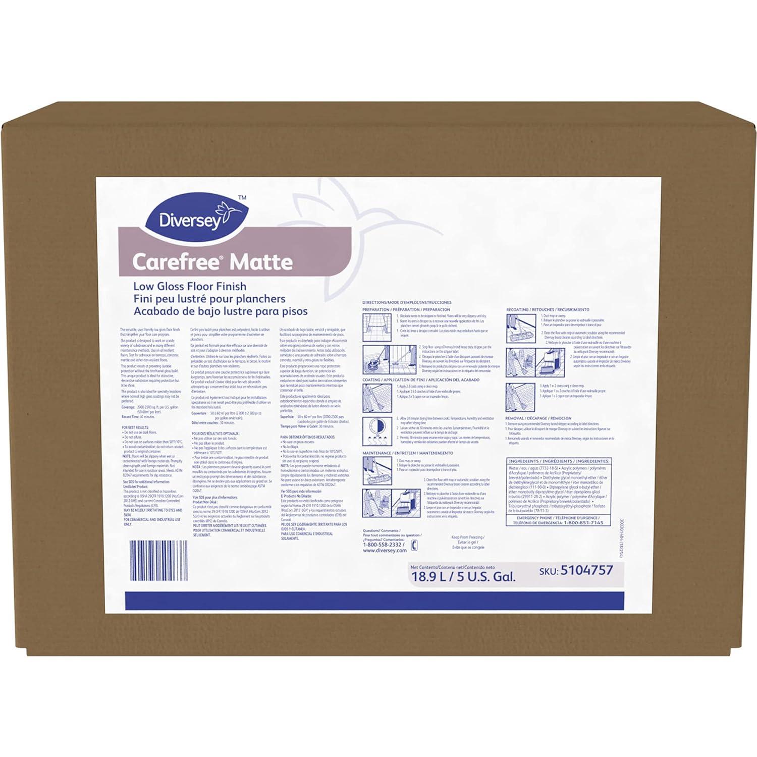 Carefree Matte Milky White Liquid Floor Finish, 5 Gallon