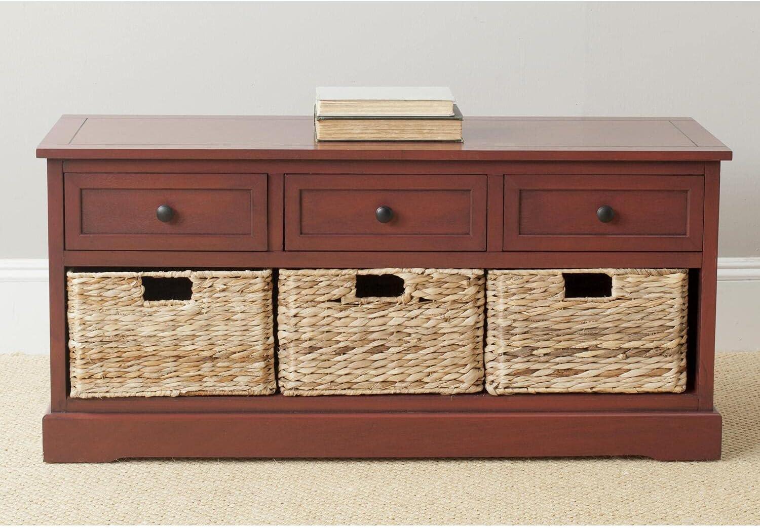 Adayla Solid Wood Drawers Storage Bench