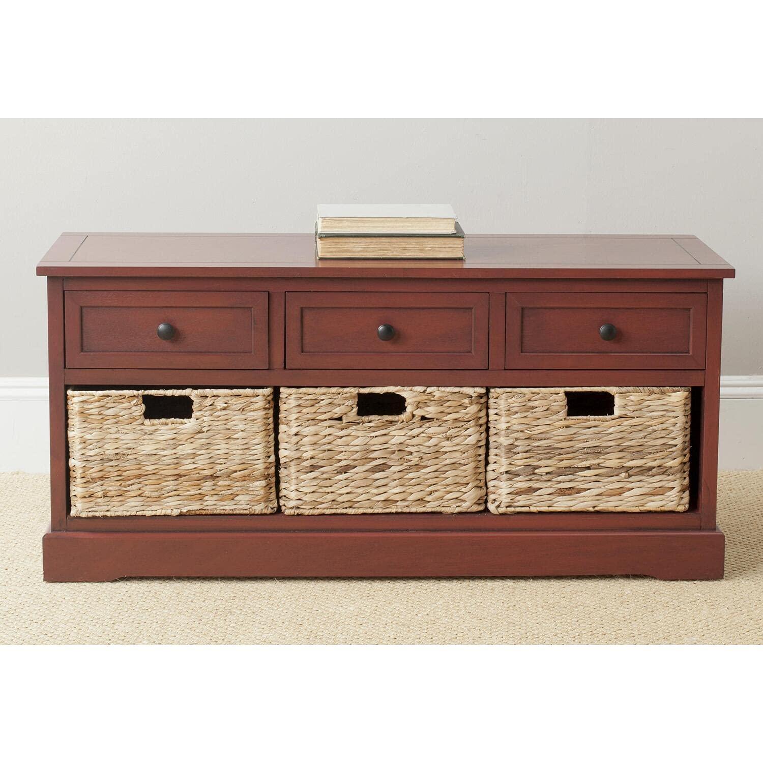 Adayla Solid Wood Drawers Storage Bench