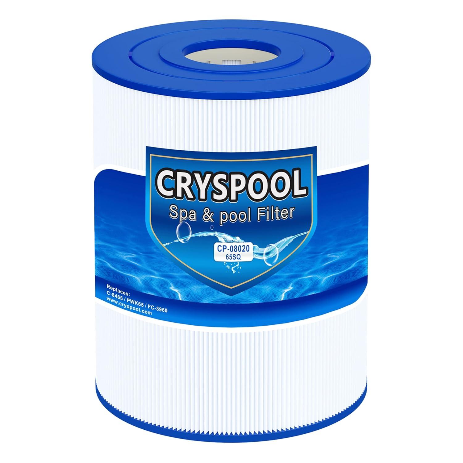 Cryspool pwk65 Compatible with Watkins 31114, Hot Spot spa Filter,Unicel C-8465, Filbur FC-3960, 71827, 71828, Watkins 65 sq.ft hot tub Filter, 1 Pack