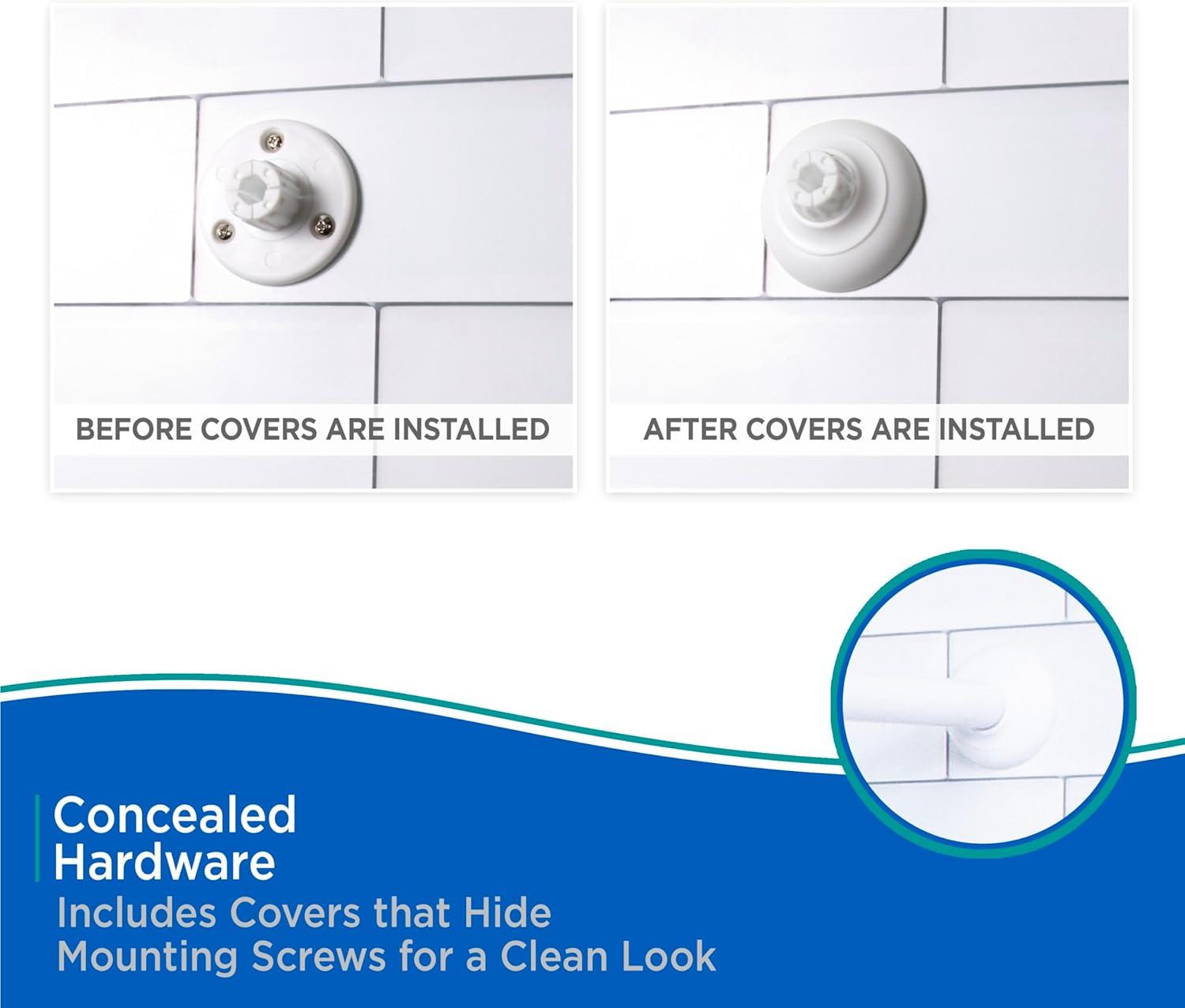 Kenney Twist & Fit 36" x 36" Fixed Corner Shower Curtain Rod