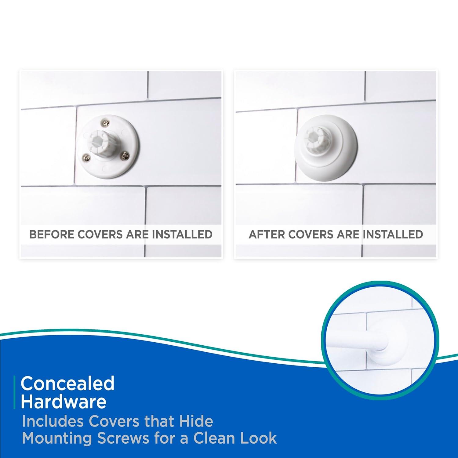 Kenney Twist & Fit 36" x 36" Fixed Corner Shower Curtain Rod