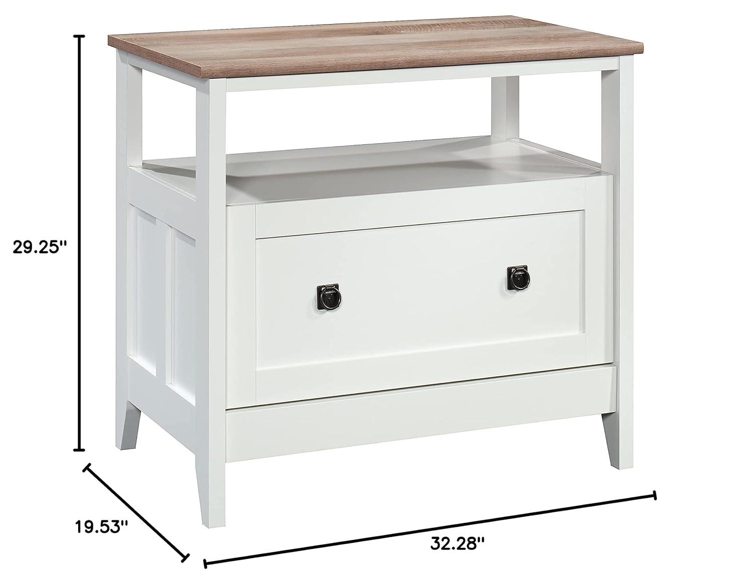 August Hill Open Shelf Lateral File Soft White - Sauder