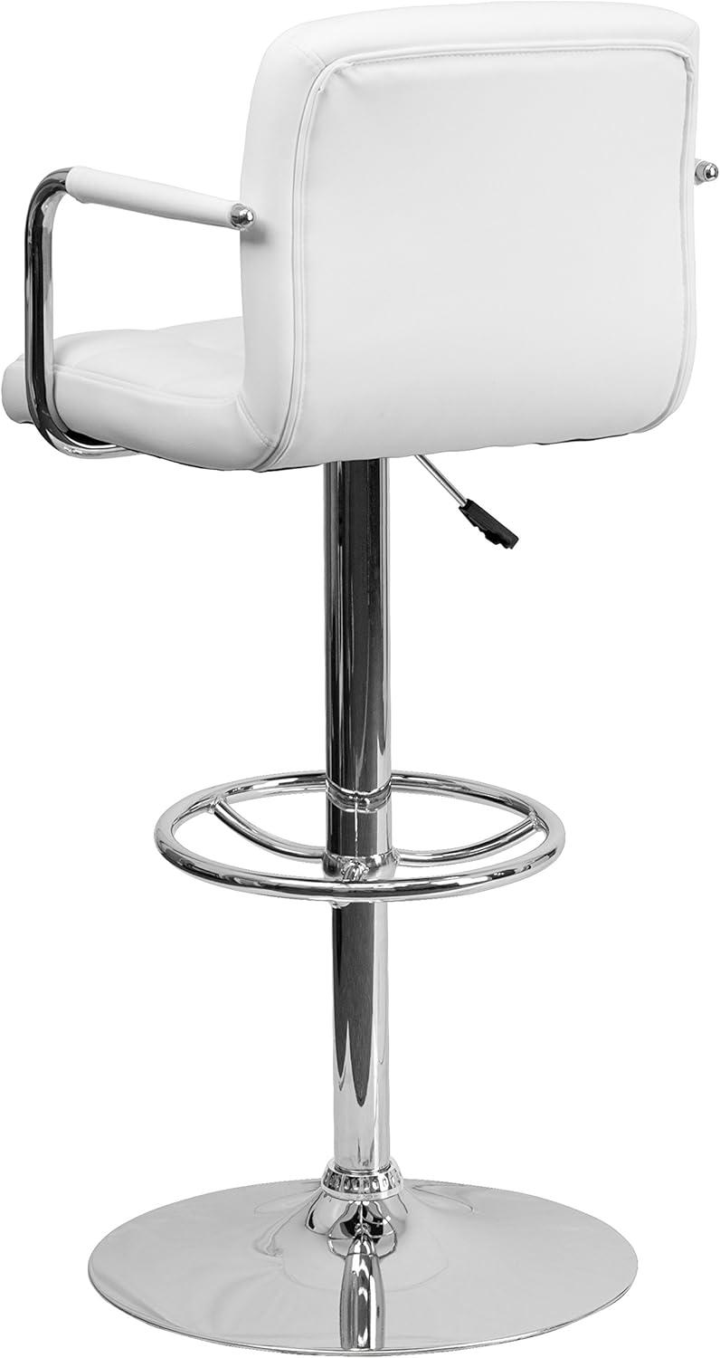 Adjustable Bar Stools - Counter Height Barstools with Back and Armrest