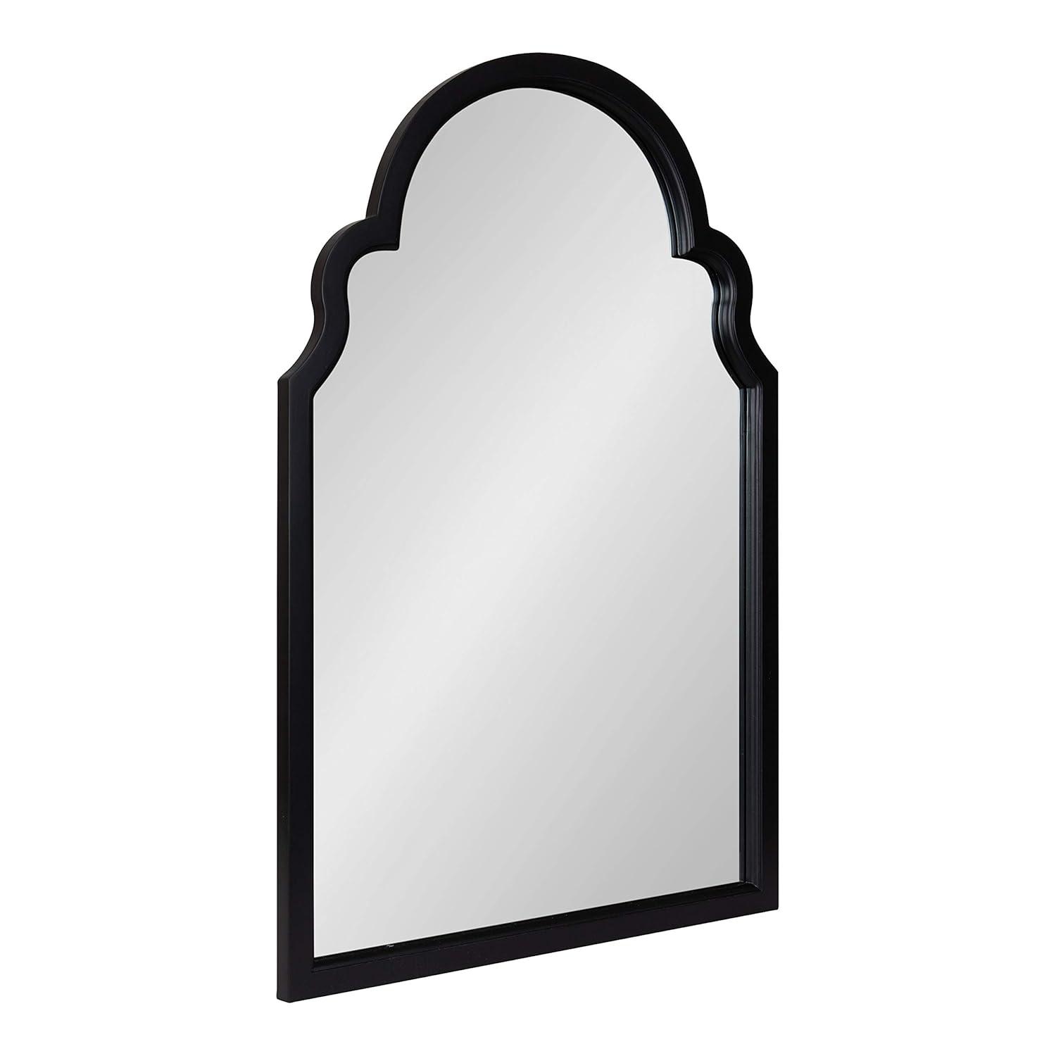 24" x 36" Hogan Arch Wall Mirror Black - Kate & Laurel All Things Decor: Modern MDF Frame, No Assembly Required