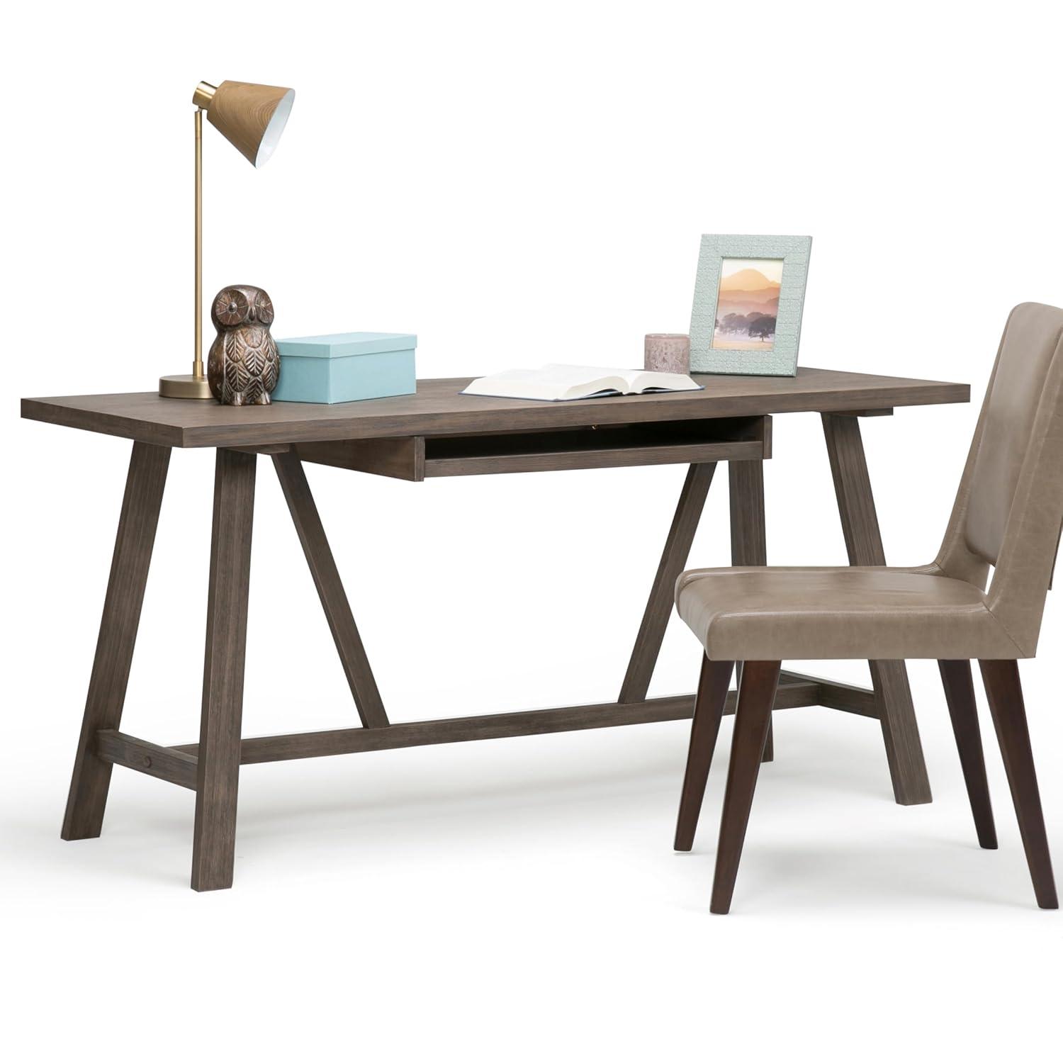 Simpli Home Dylan Solid Wood Desk